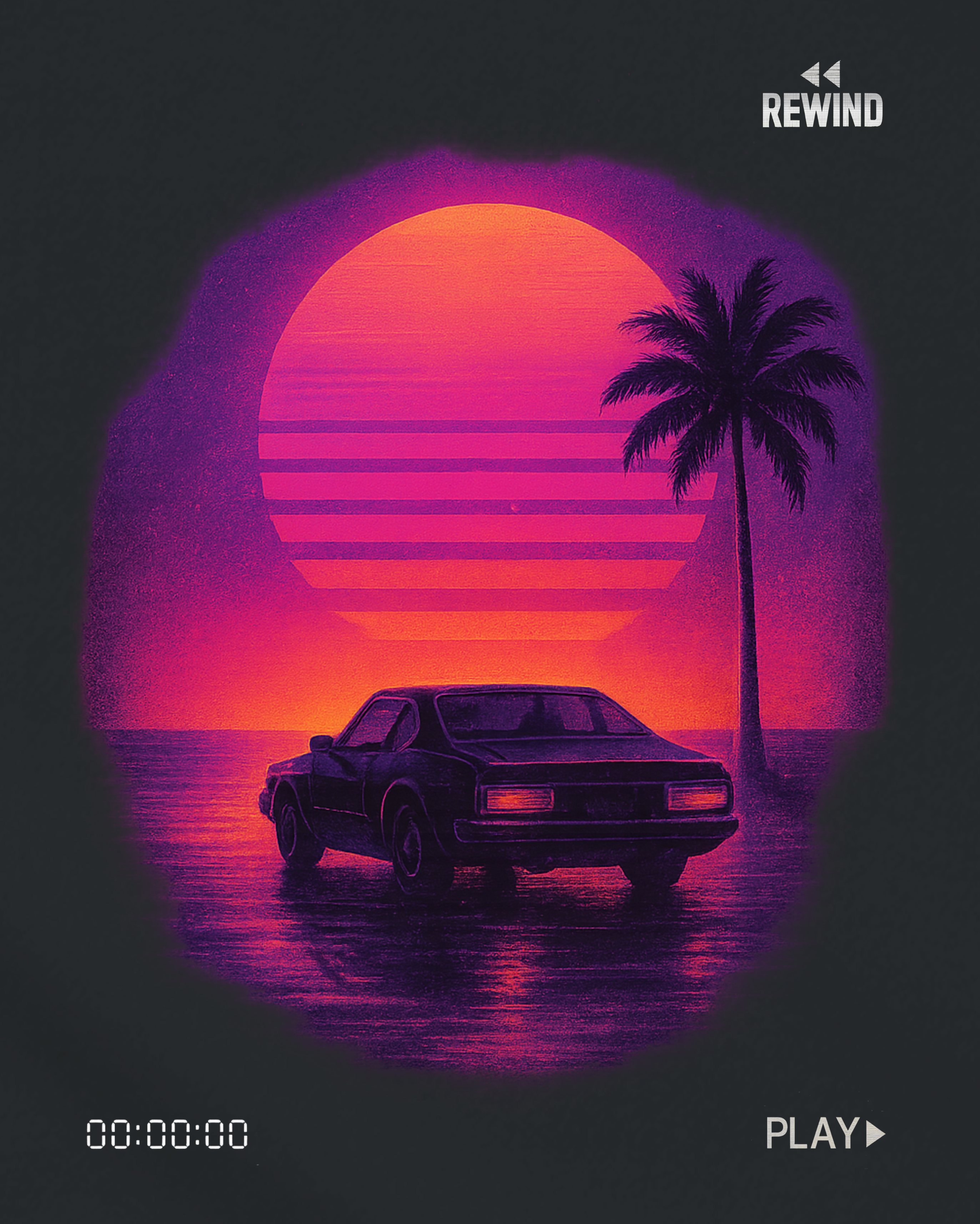 Analog Sunset Hoodie, design close-up view