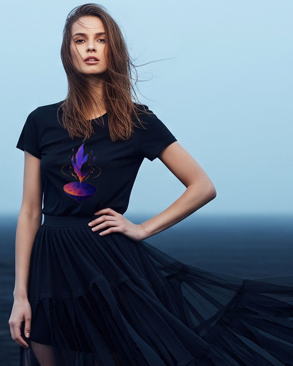 Aurora Tee, female model view