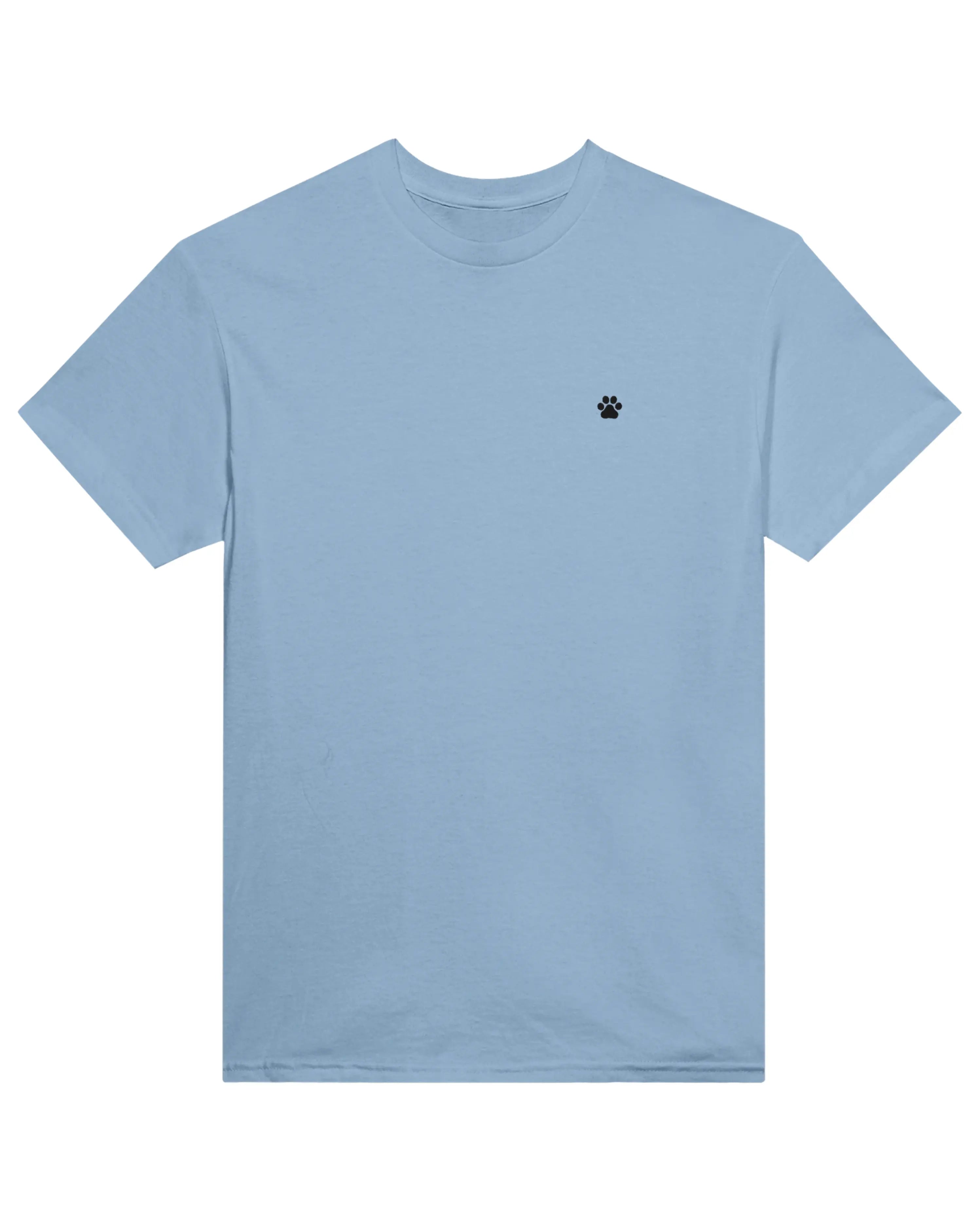Black PAW Tee, light blue front view