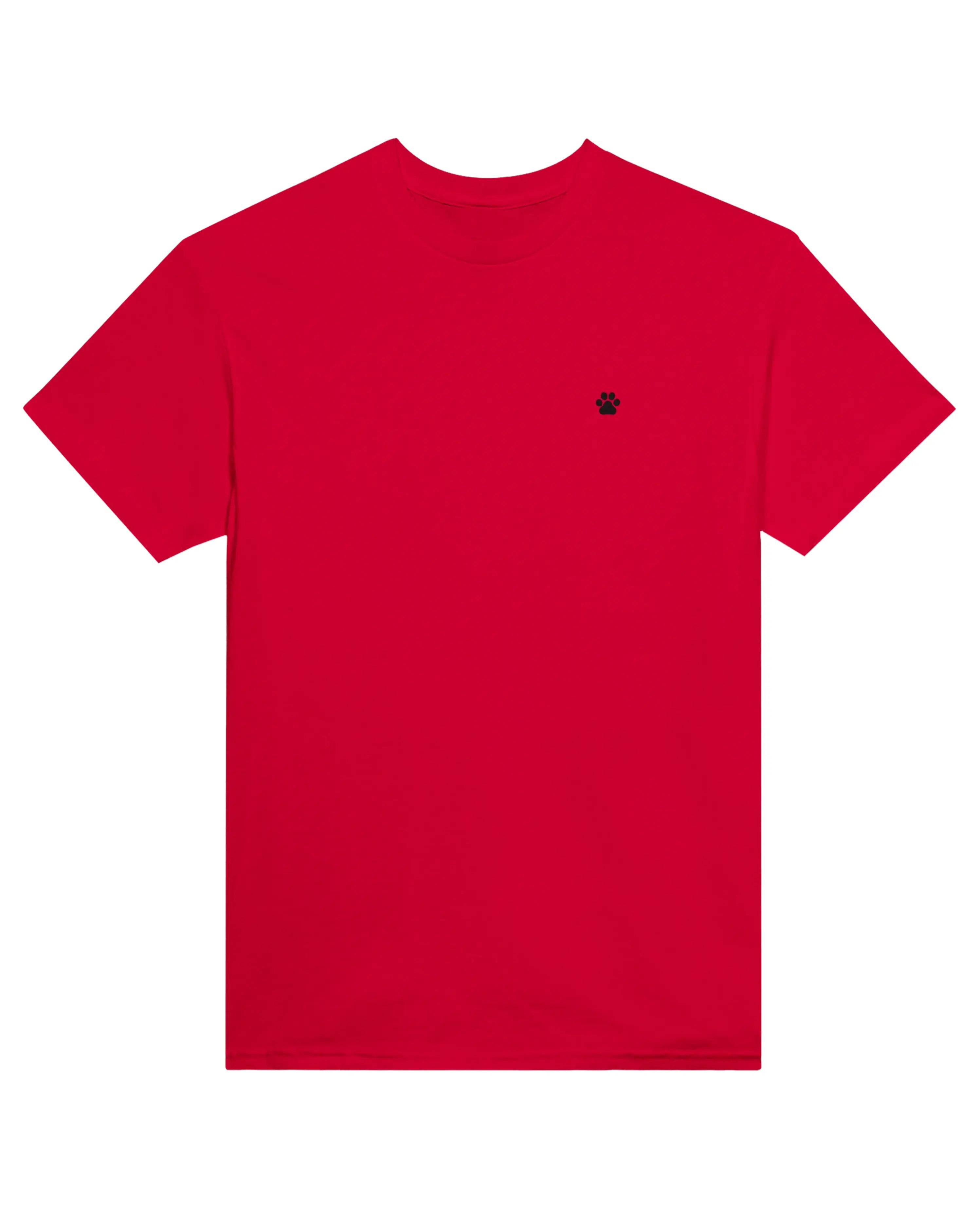 Black PAW Tee, red front view