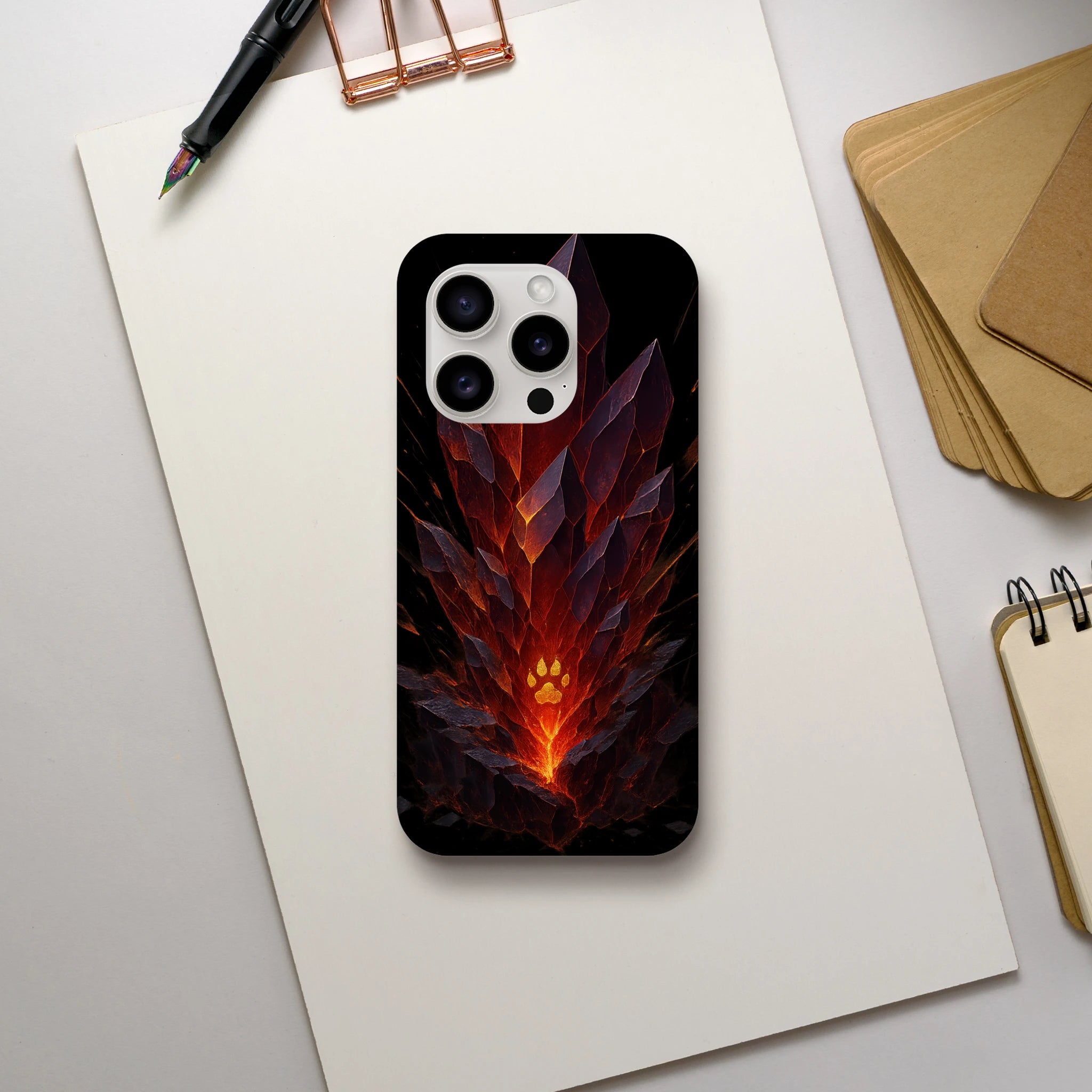 Crimson Core iPhone Hard Case, iPhone 15 Pro back view