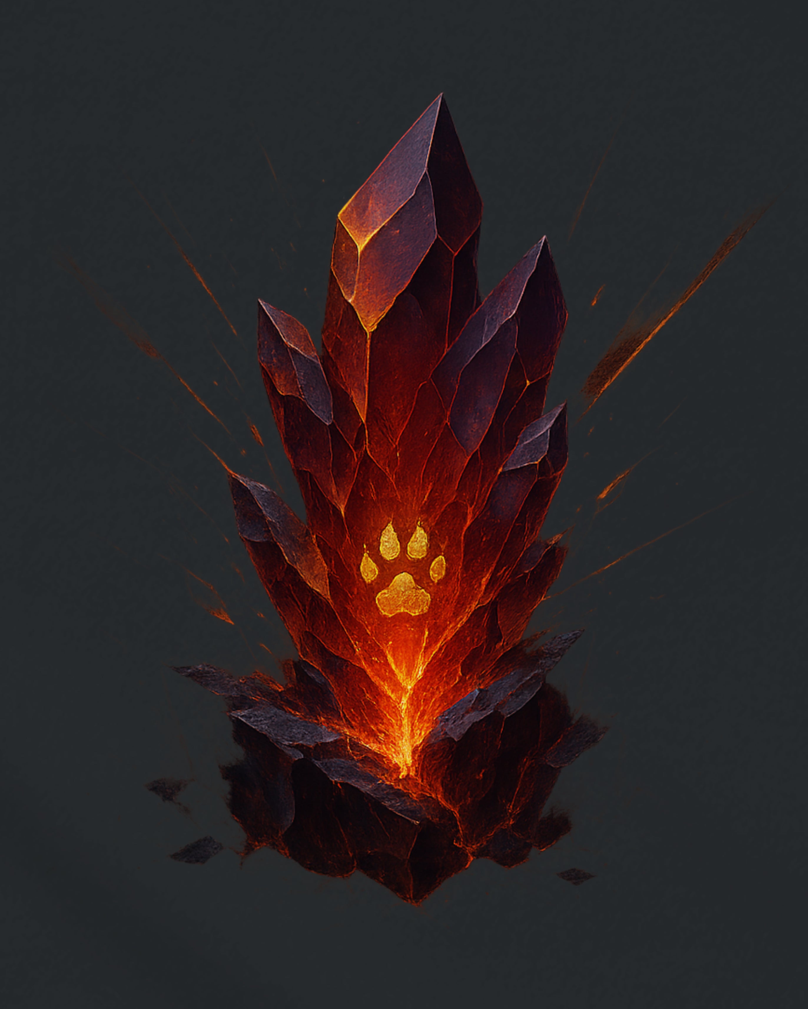 Crimson Core Tee, design close-up view
