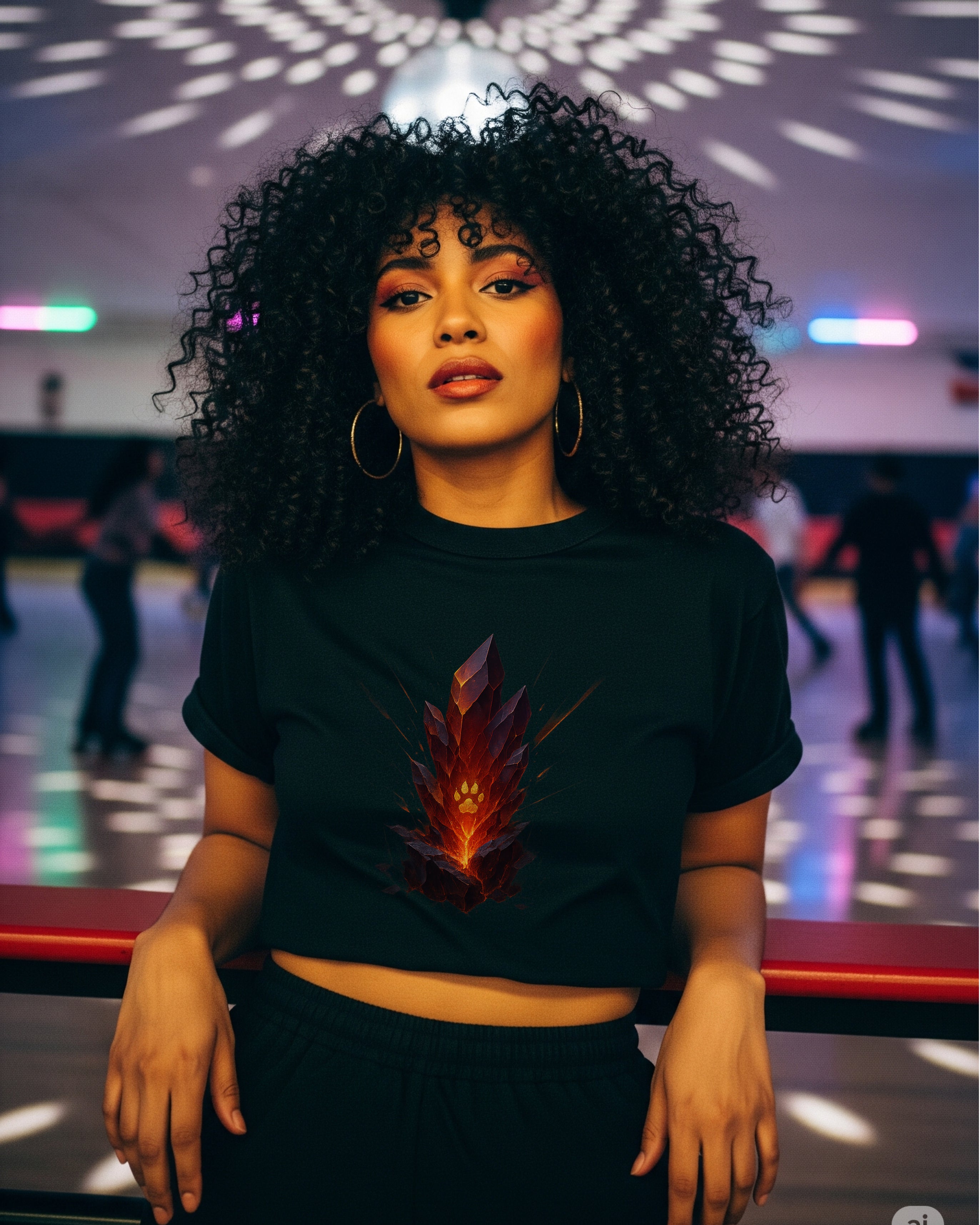 Crimson Core Tee, female model view
