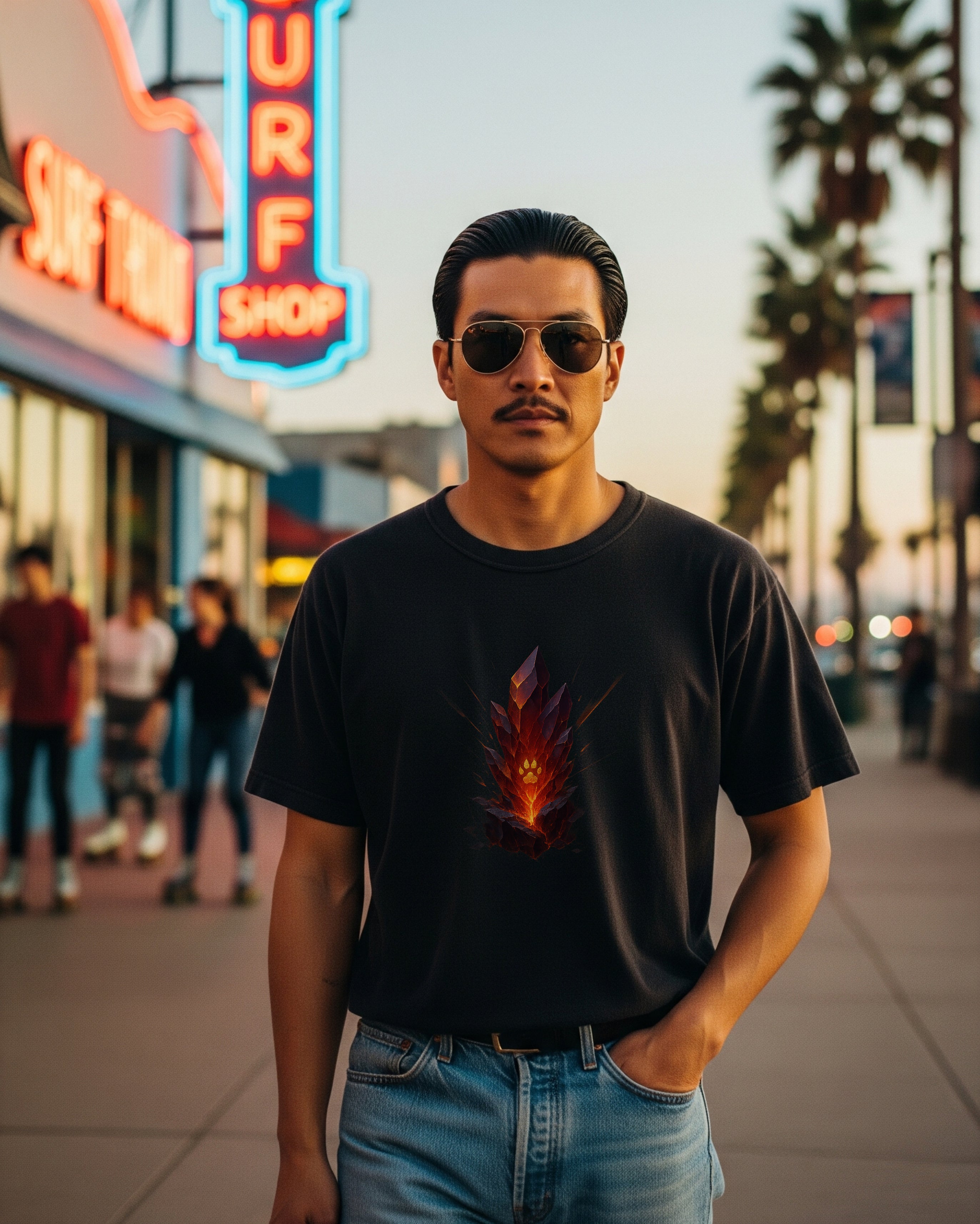 Crimson Core Tee, male model view