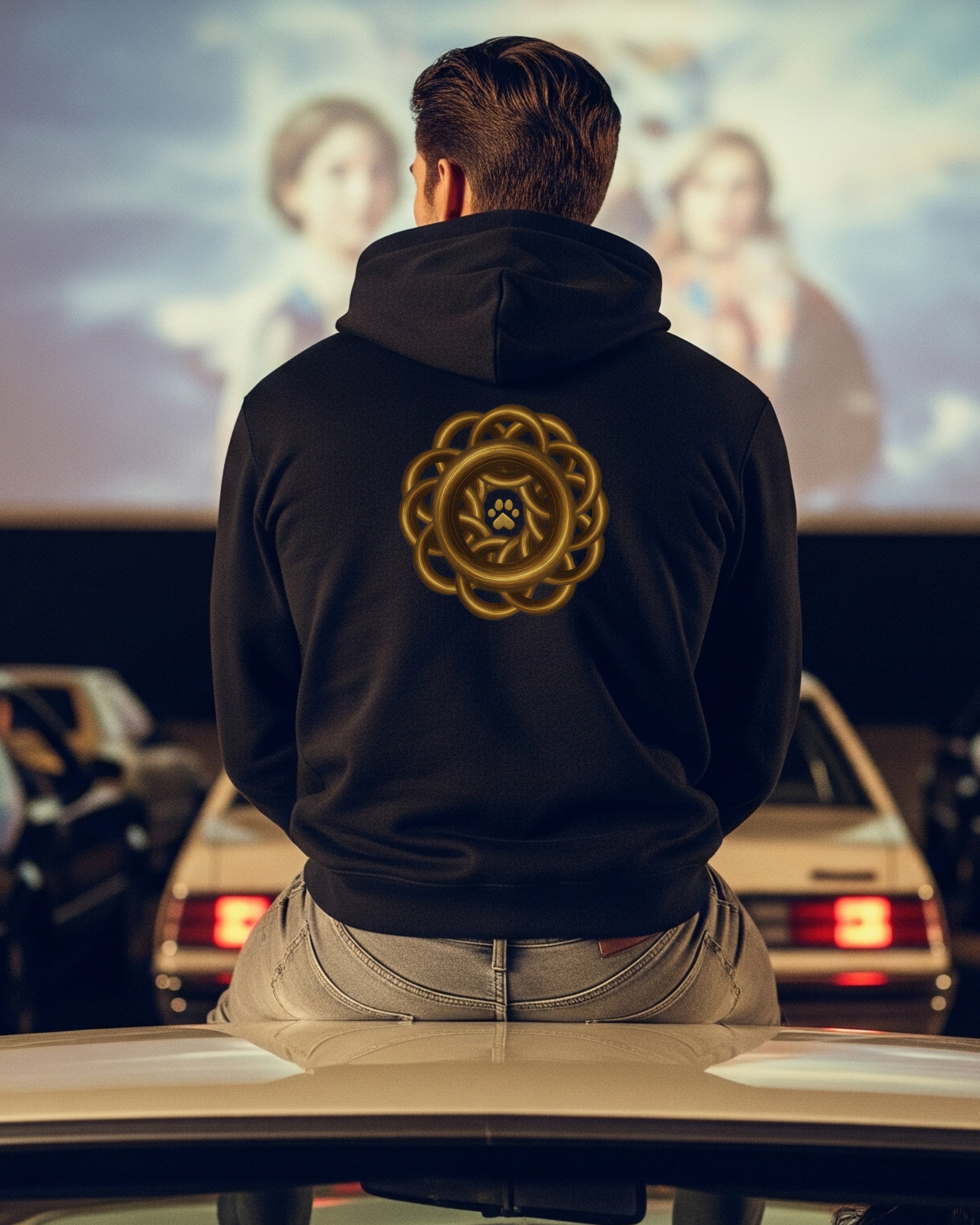 Golden Halo Hoodie, male model view