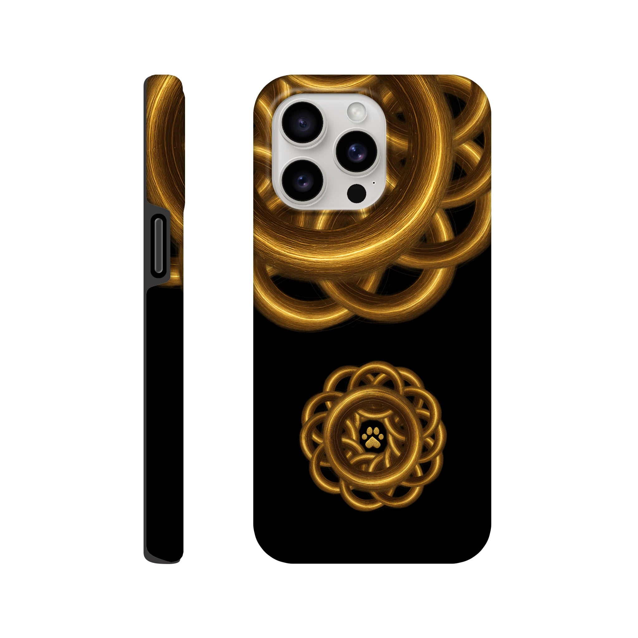 Golden Halo iPhone Hard Case, iPhone 15 Pro Max
