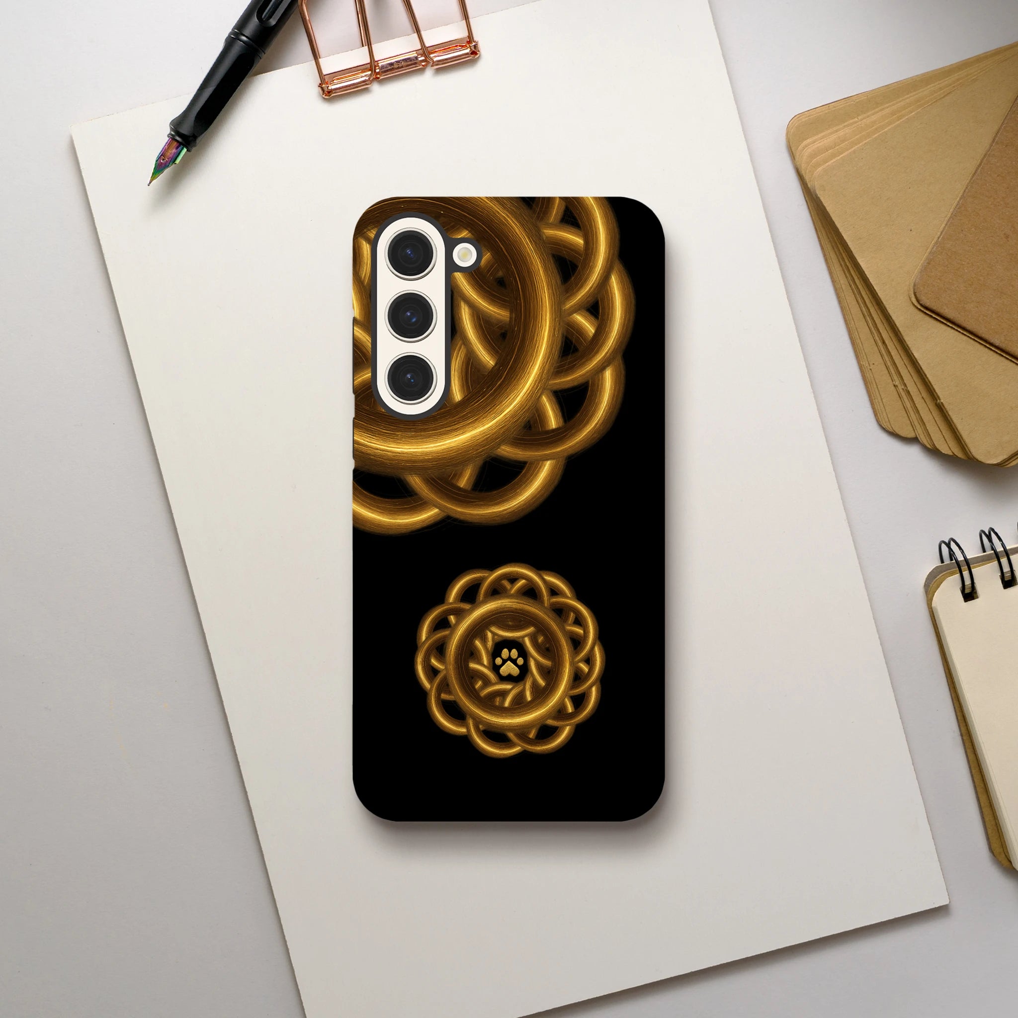 Golden Halo Samsung Hard Case, Galaxy S23 Plus back view