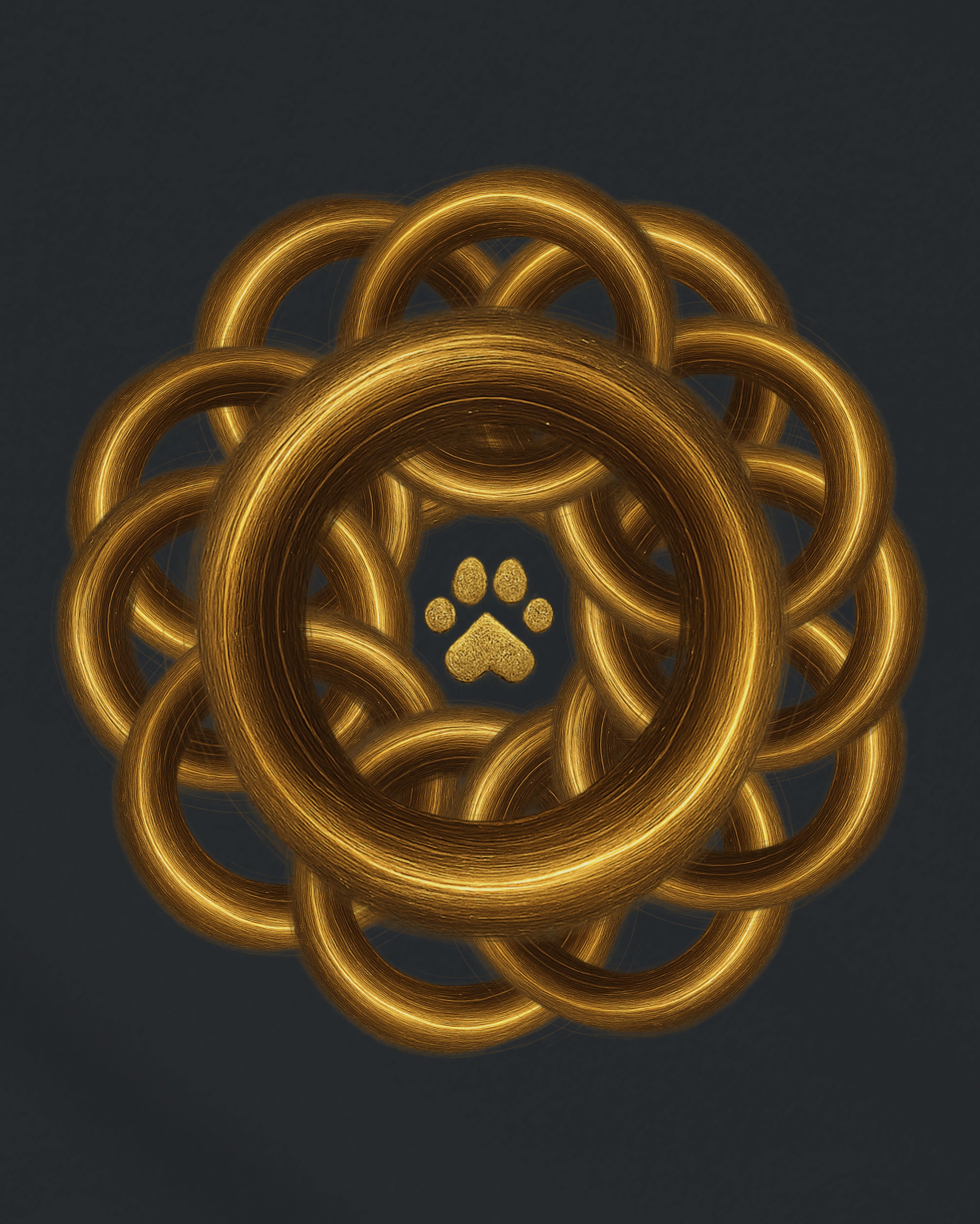 Golden Halo Tee, design close-up view