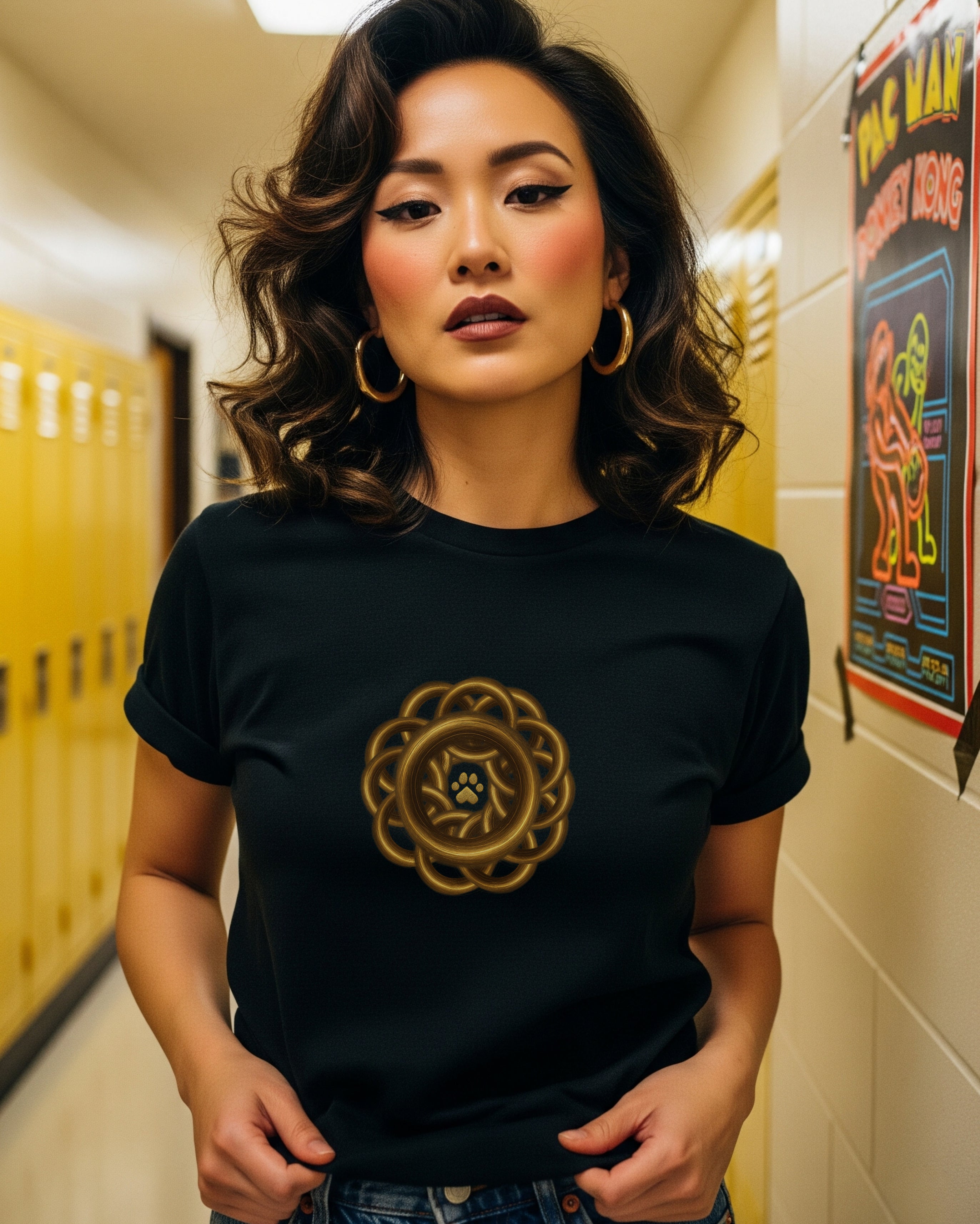 Golden Halo Tee, female model view