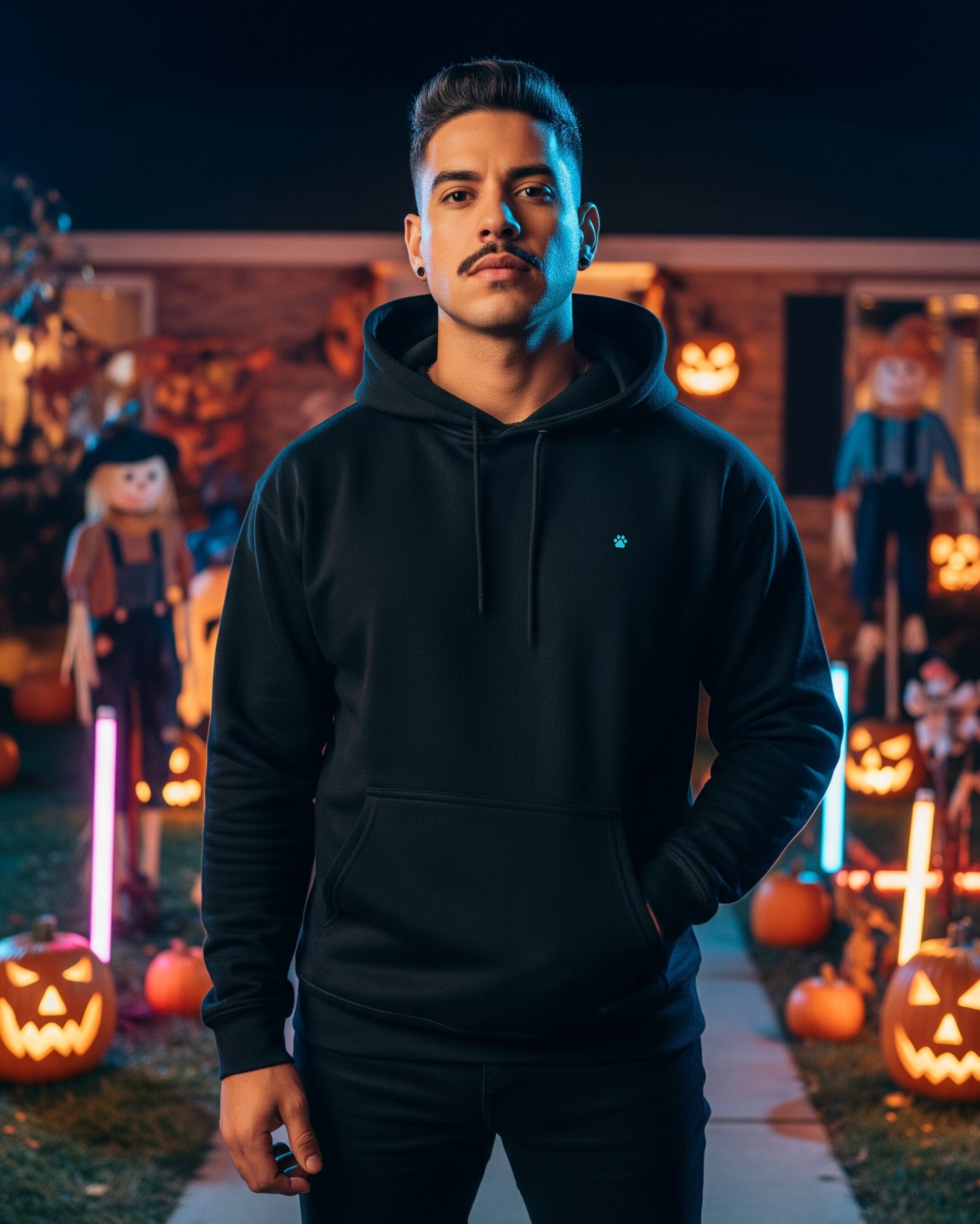 Halloween Ghost Hoodie, female model view