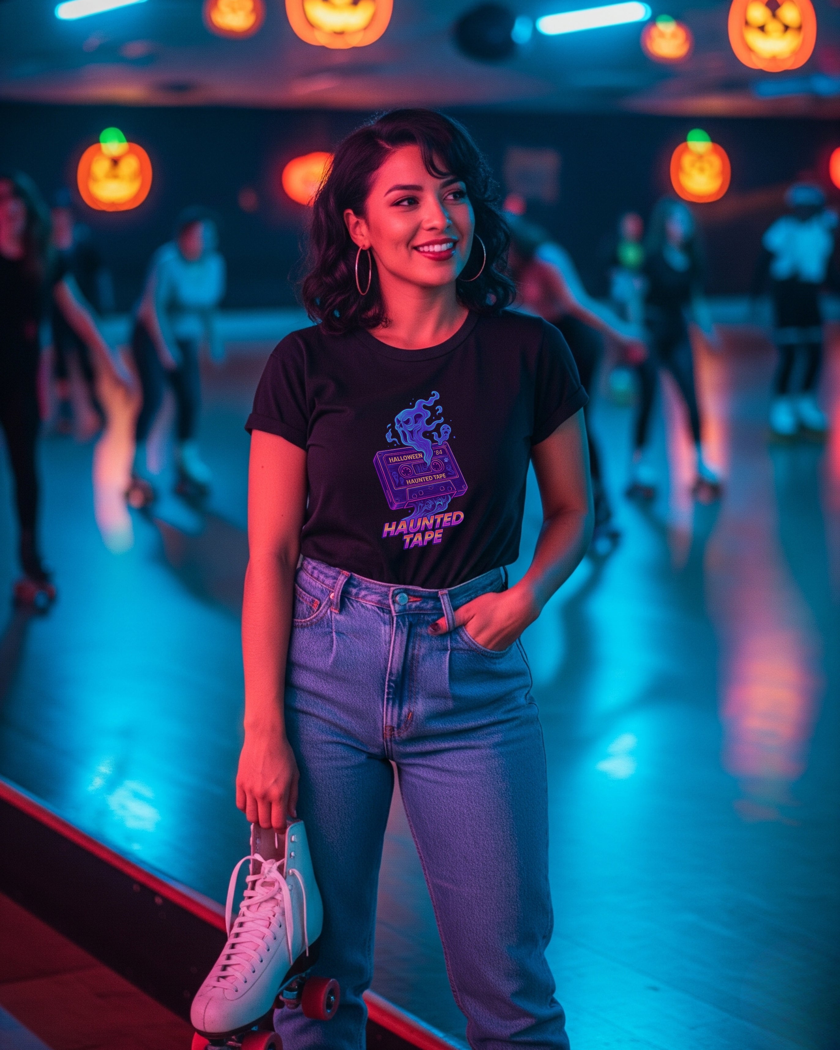 Halloween Mix 80's Tee, female model view