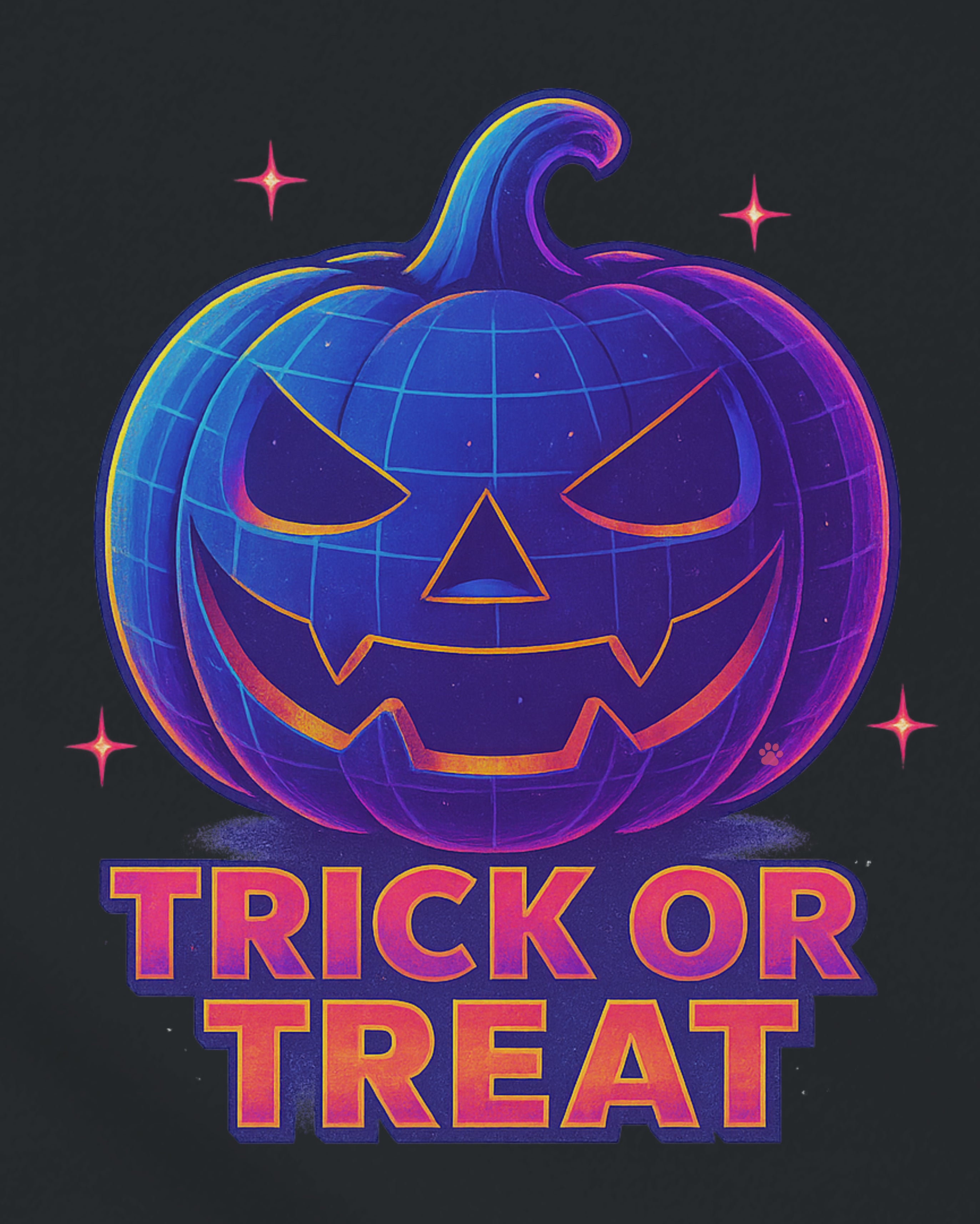 Halloween Pumpkin Tee, design close-up view