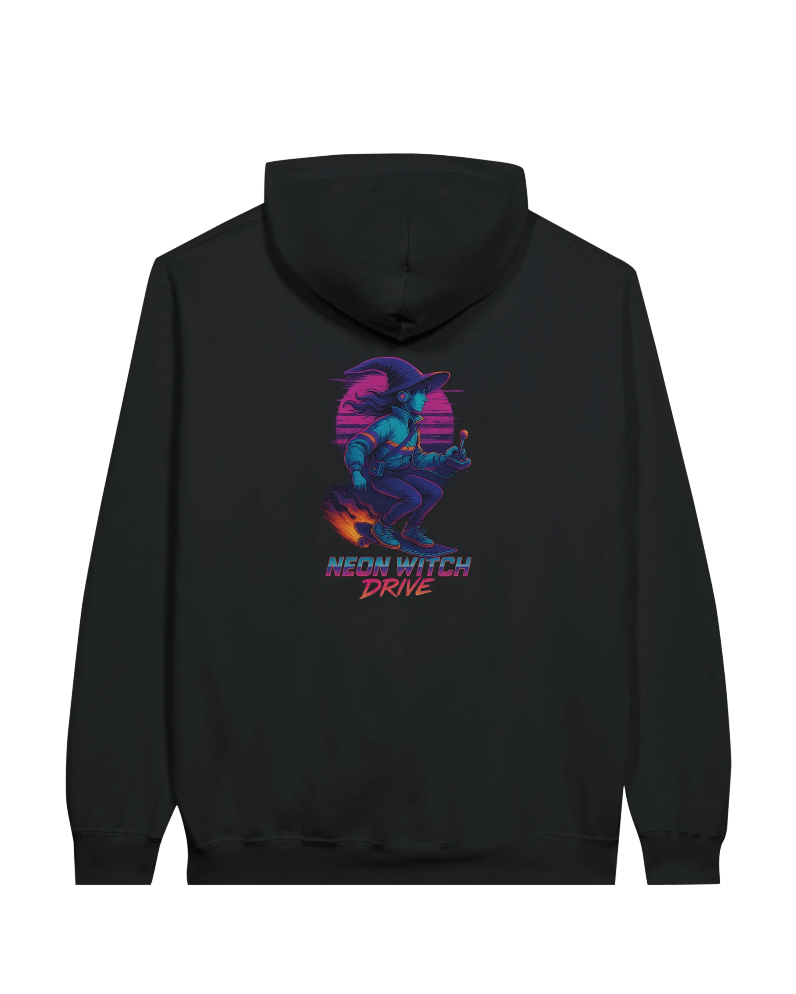 Halloween Witch Drive Hoodie, back view