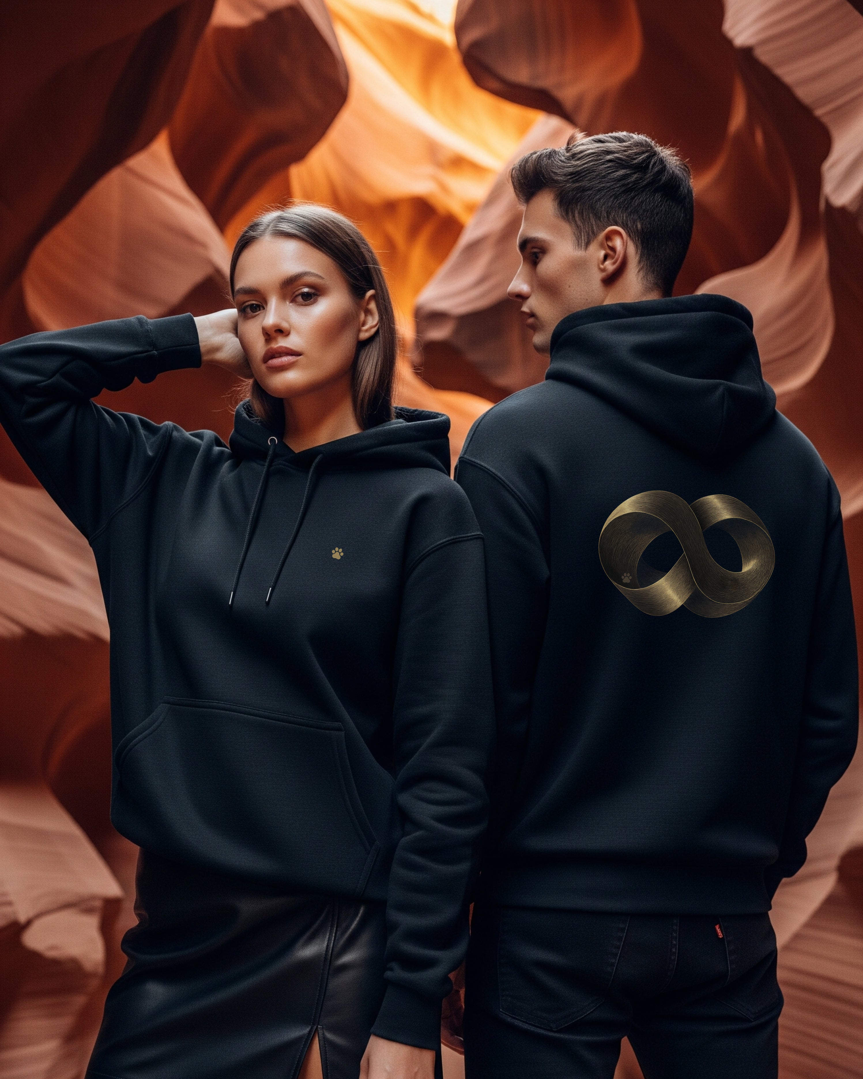 Infinium Hoodie, female and male models view