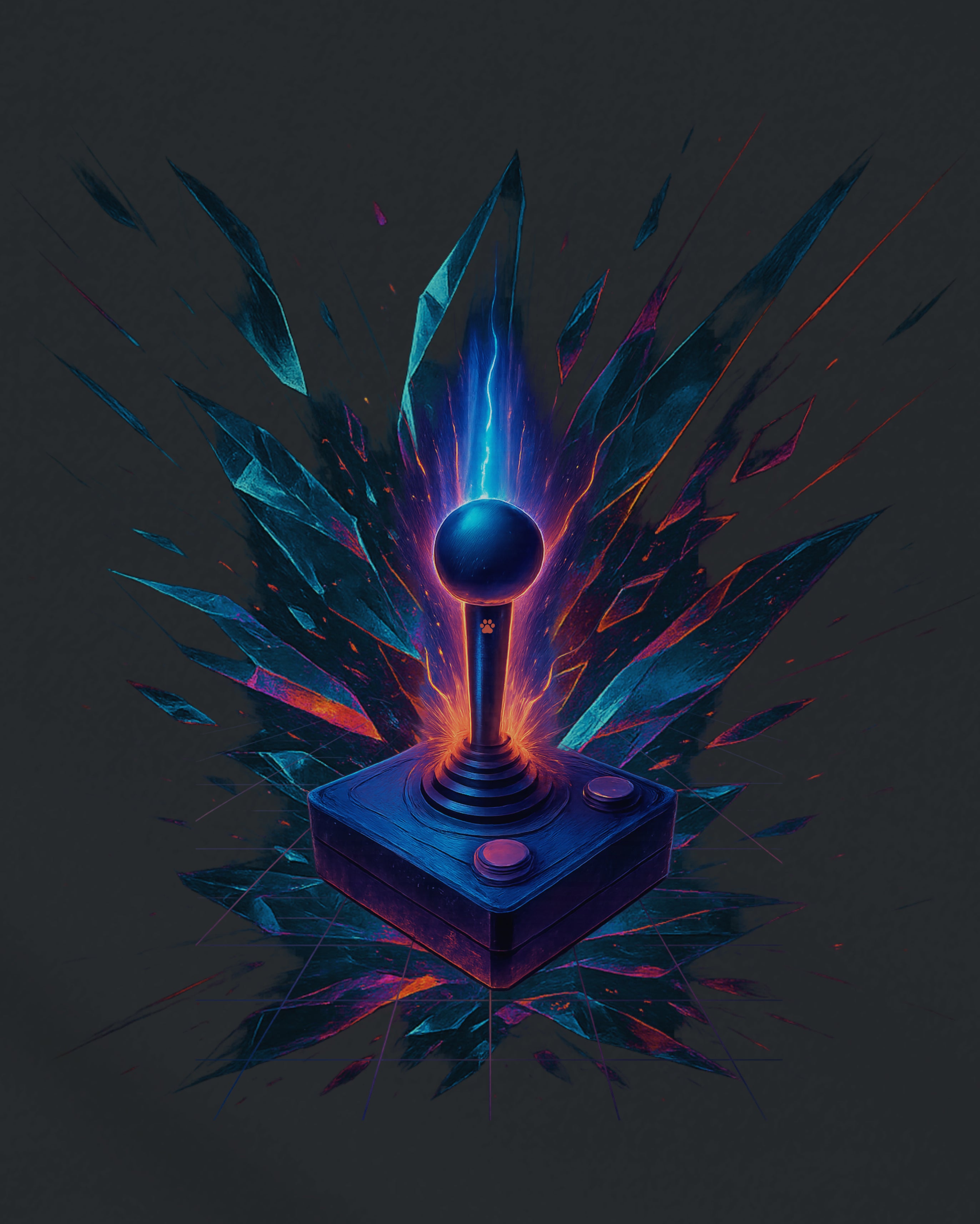 Joystick Hero Hoodie, design close-up view