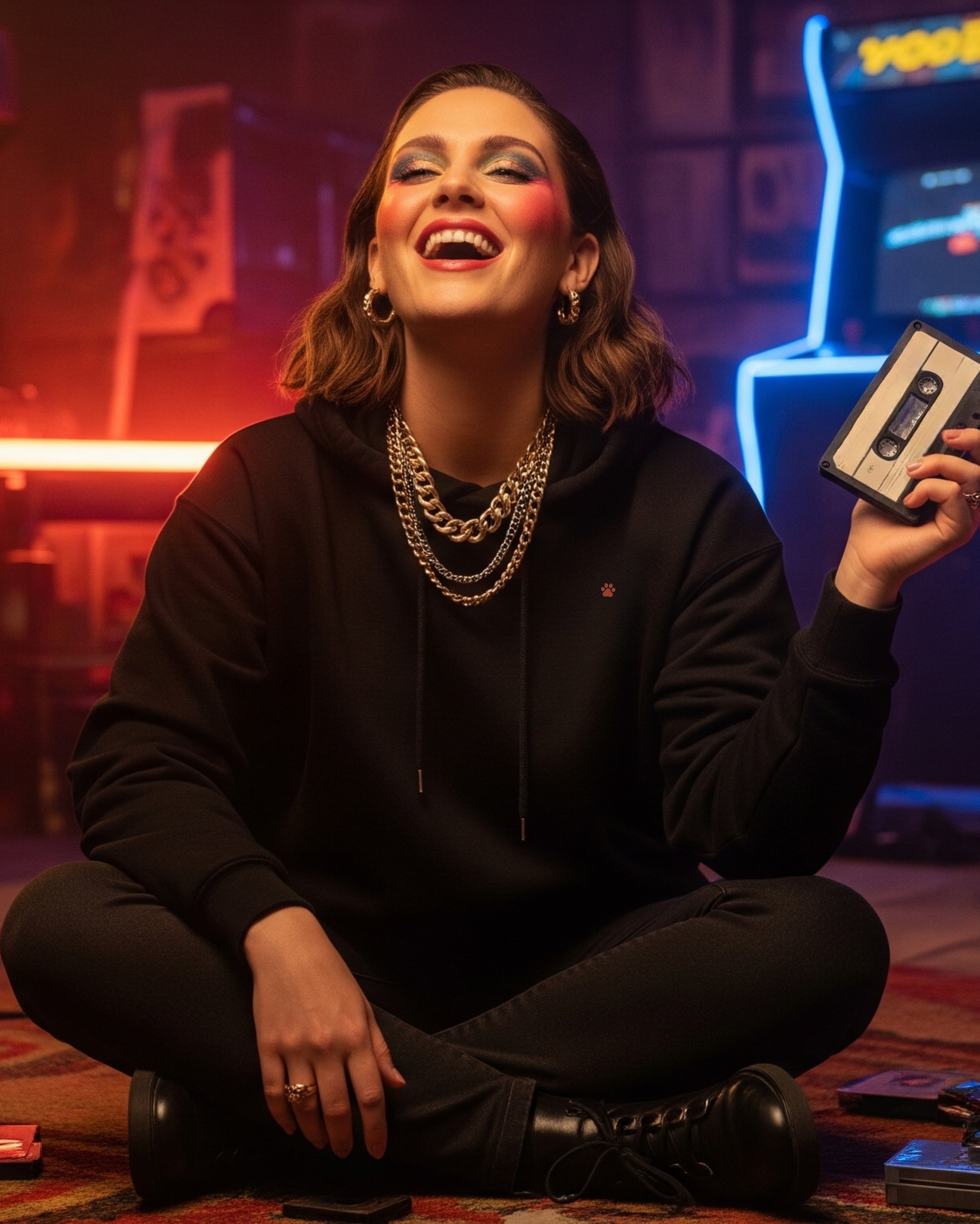 Joystick Hero Hoodie, female model view
