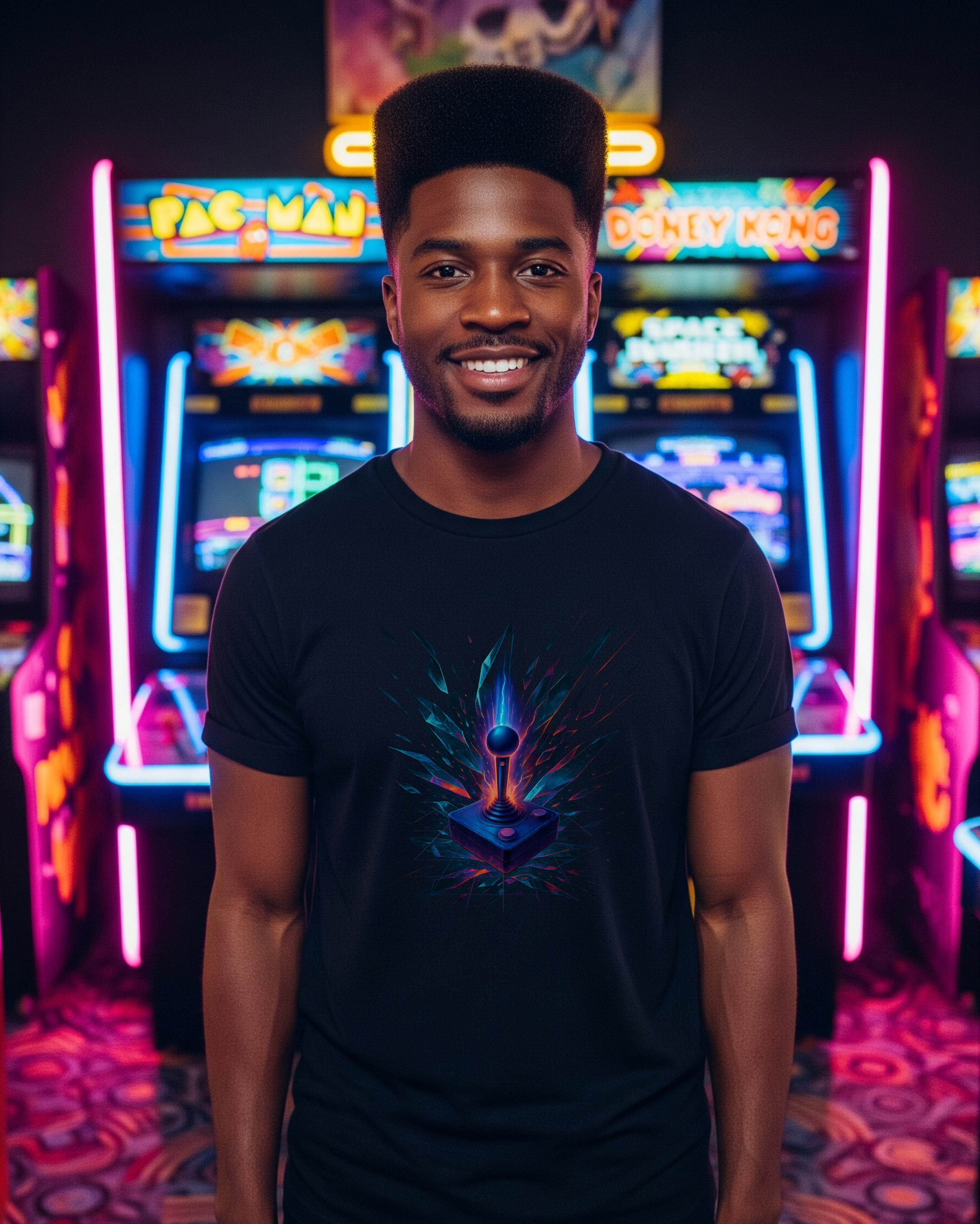 Joystick Hero Tee, male model view