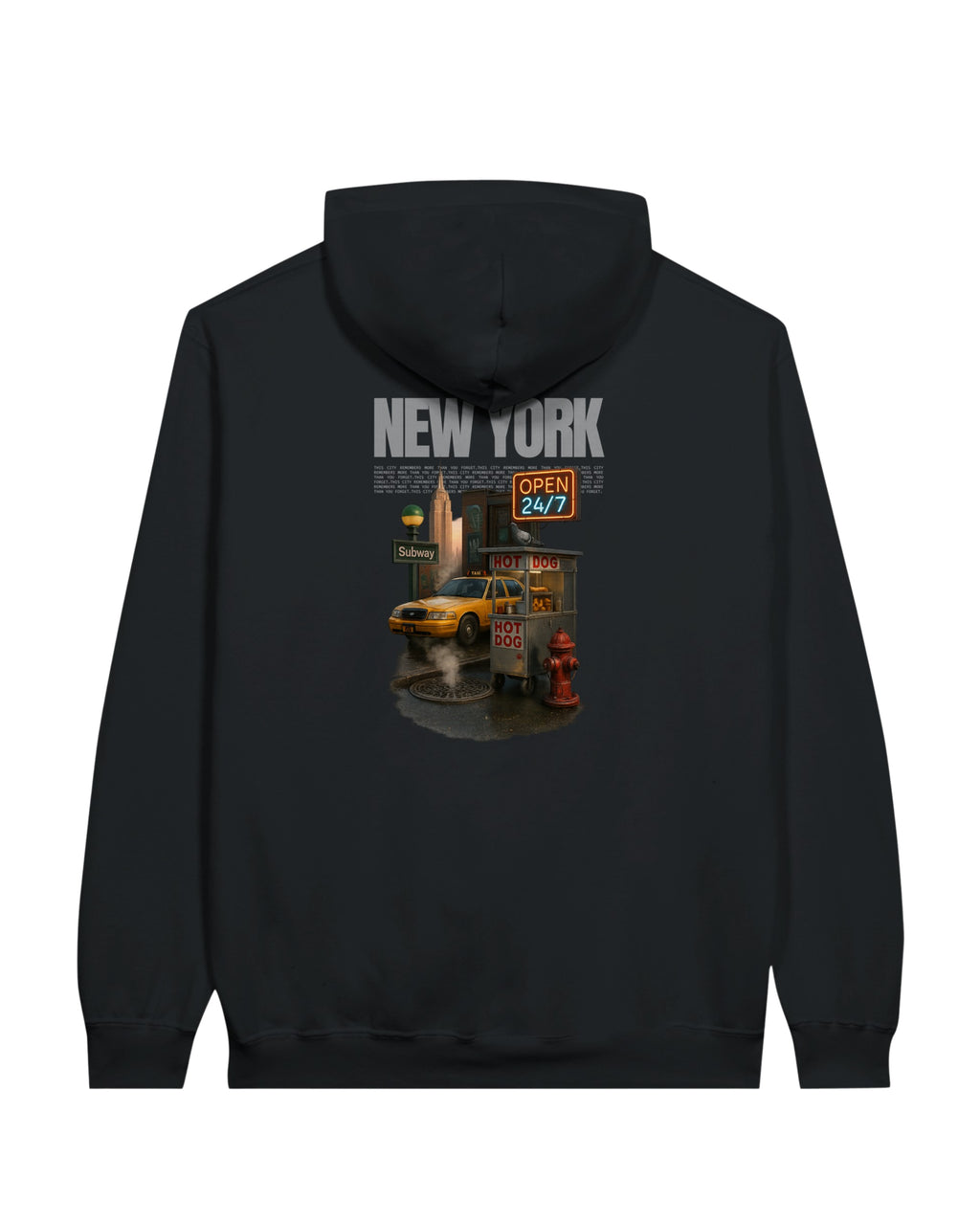 New York City Urban Vibe Hoodie, back view