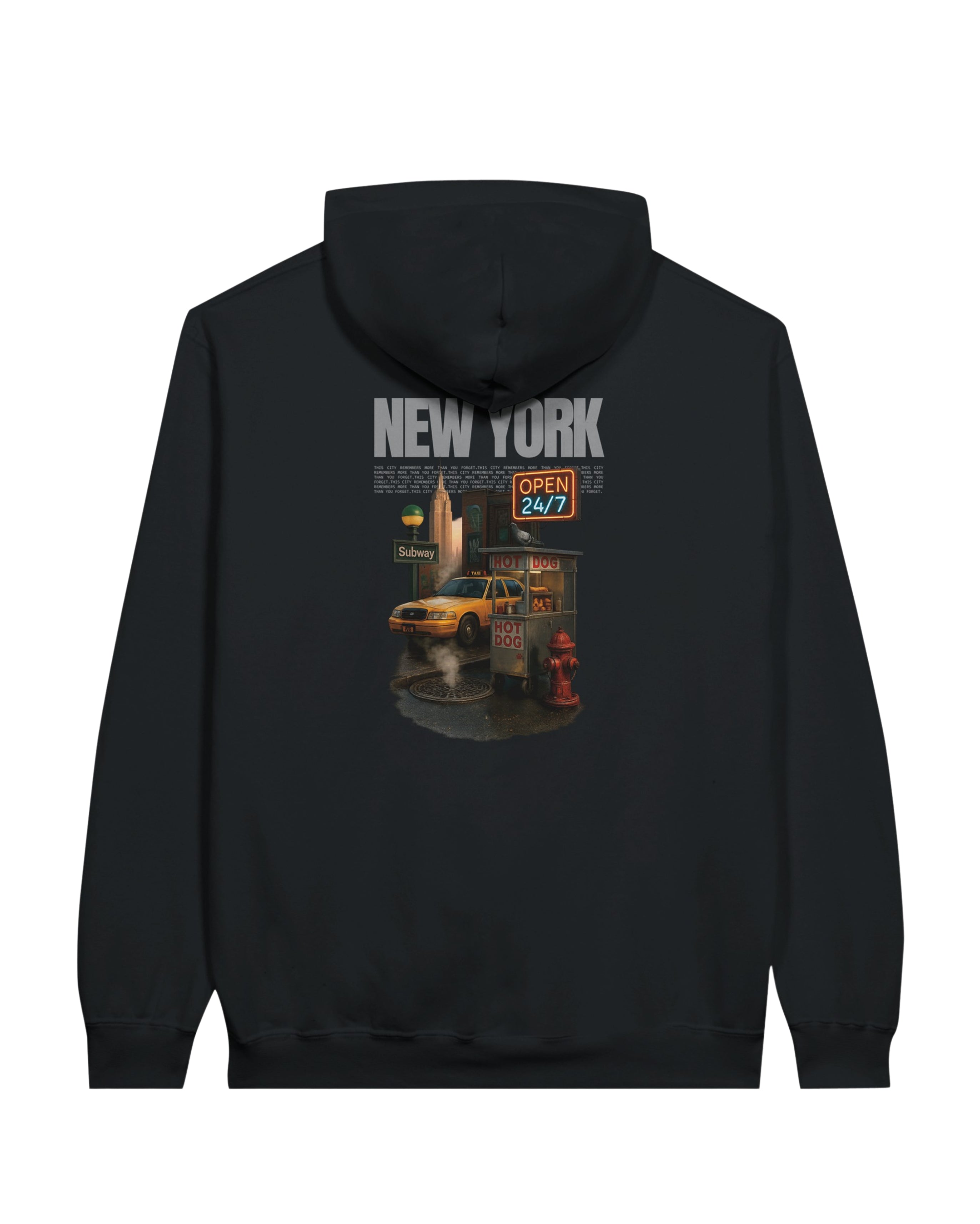 New York City Urban Vibe Hoodie, back view
