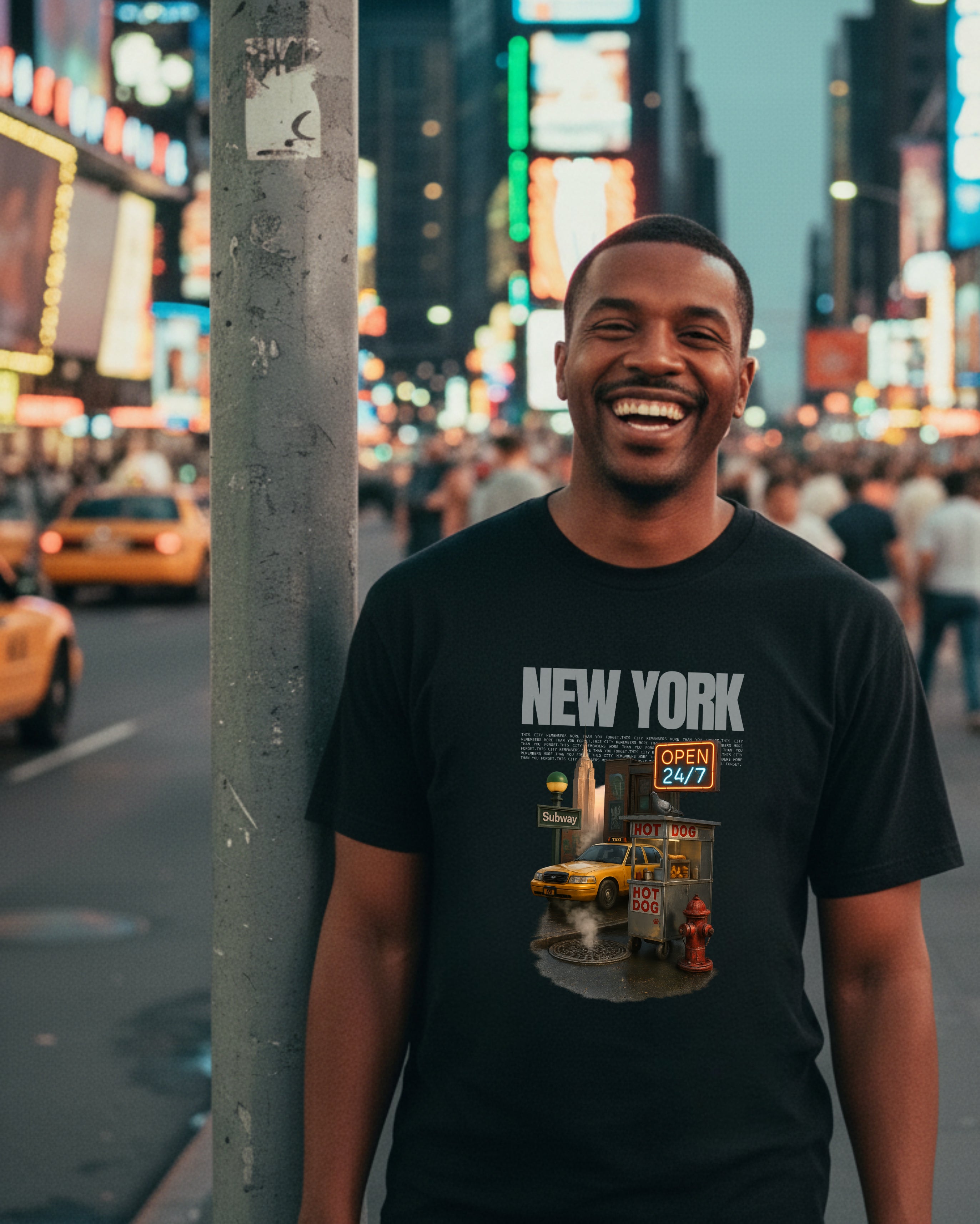 New York City Urban Vibe Tee, male model view