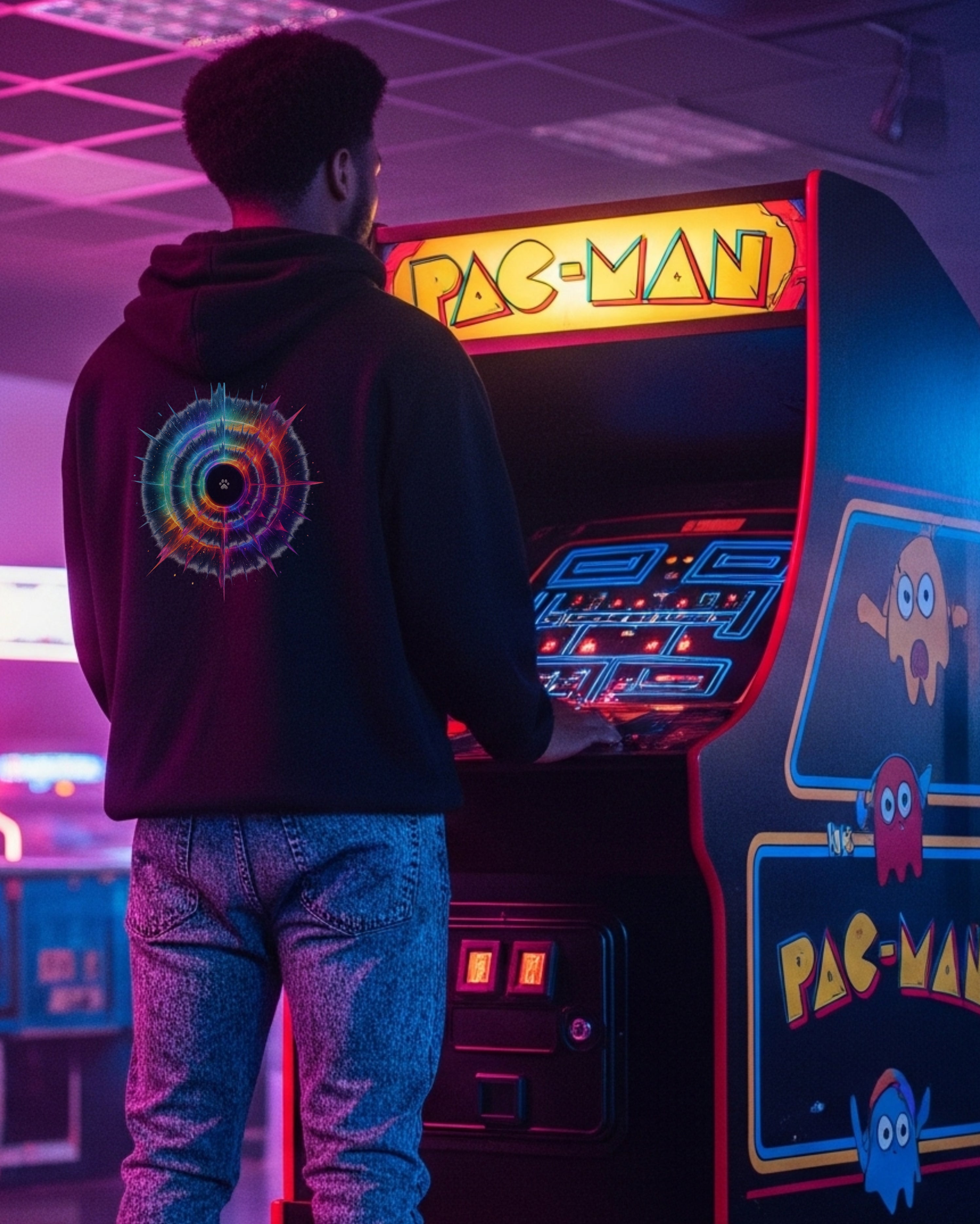 Prism Matrix Hoodie, male model view