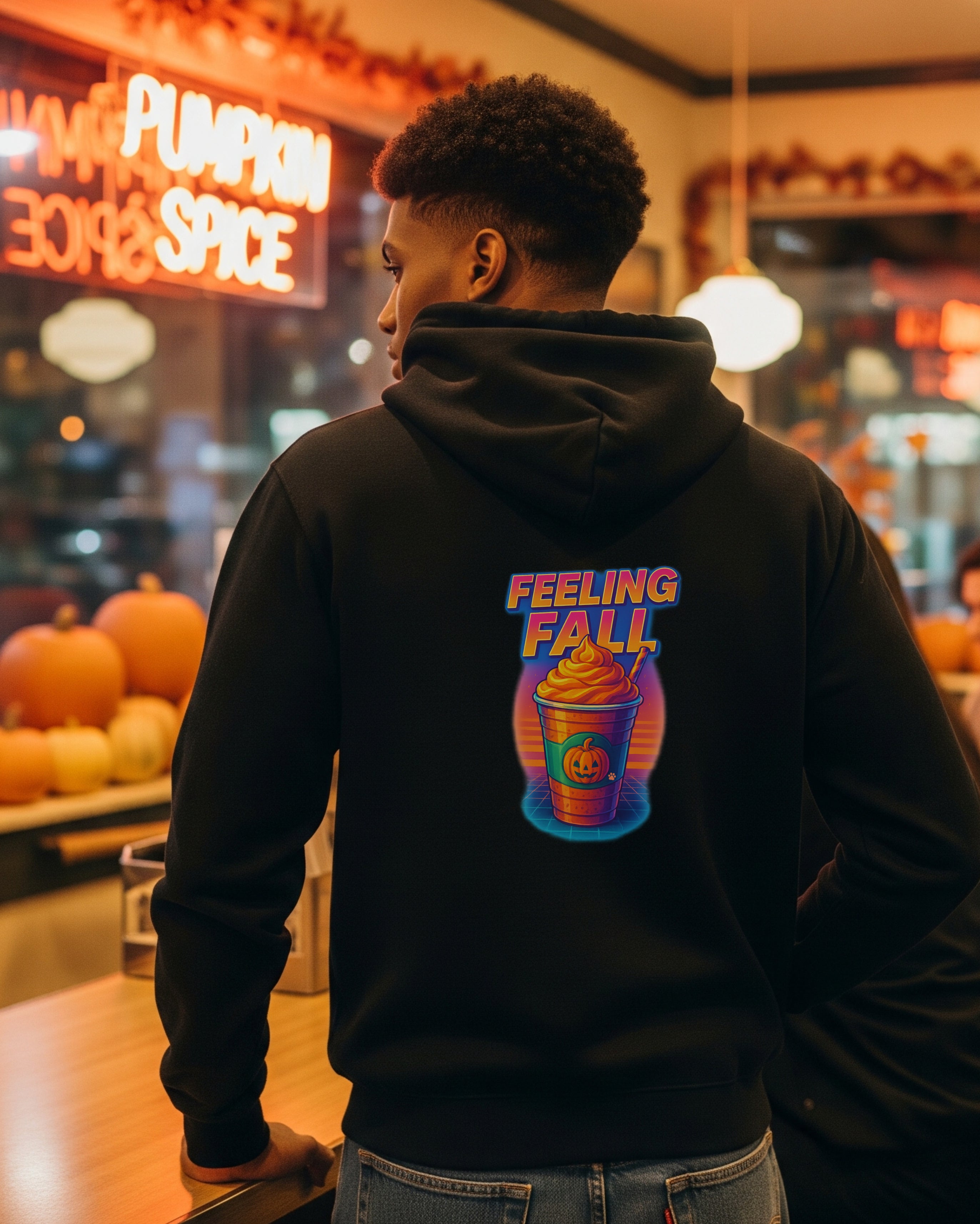 Pumpkin Spice Season Hoodie, male model view