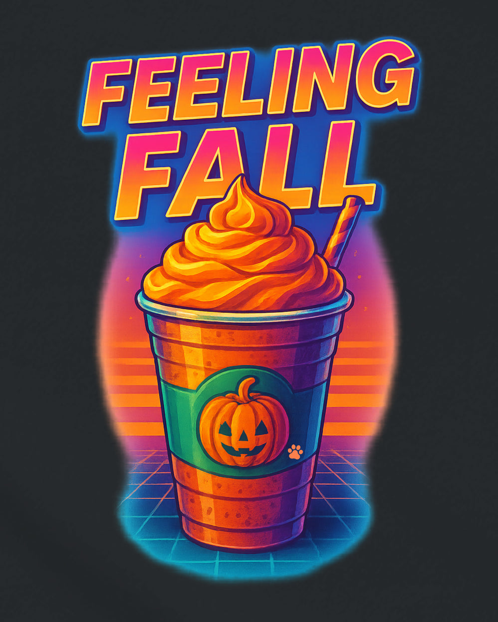 Pumpkin Spice Season Tee, design close-up view