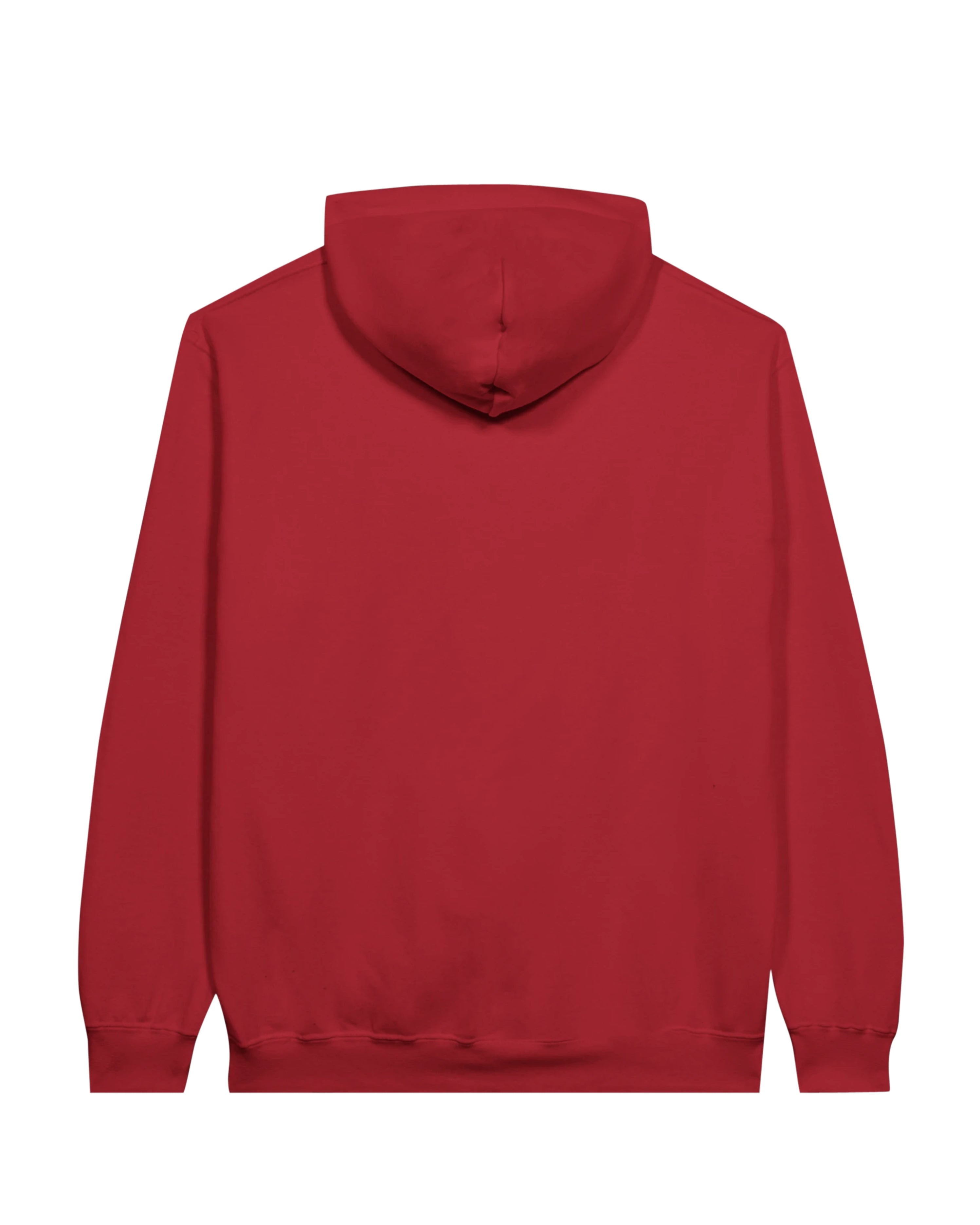 Red PAW Hoodie, back view