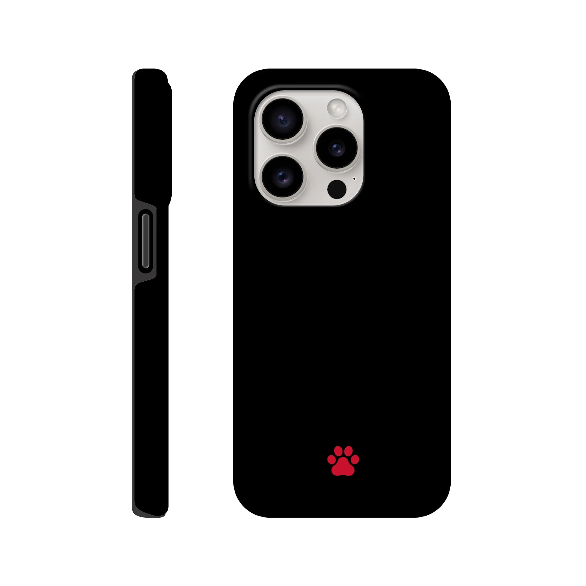 Red PAW iPhone Hard Case, iPhone 15 Pro