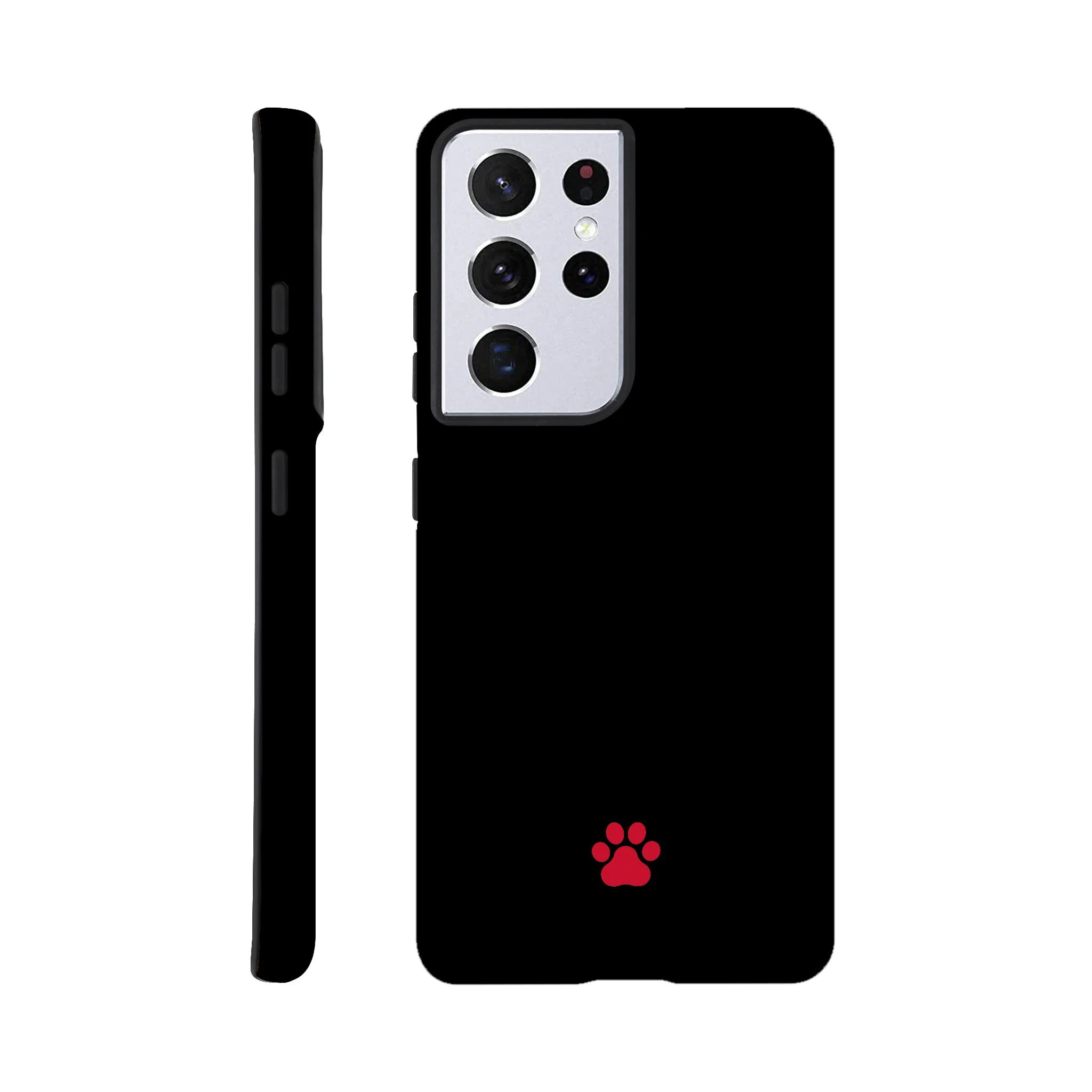 Red PAW Samsung Hard Case, Galaxy S21 Ultra