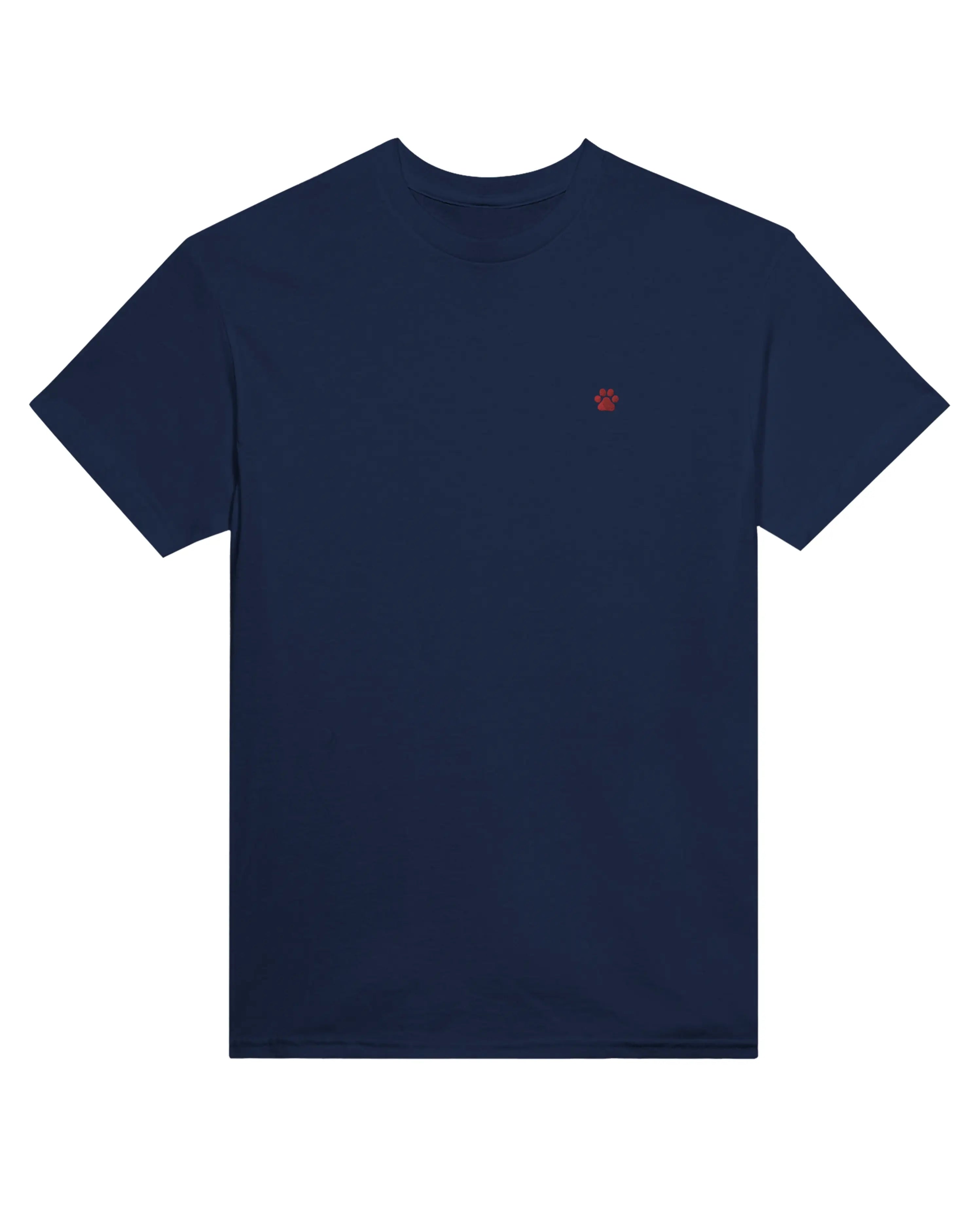Red PAW Tee, navy front view