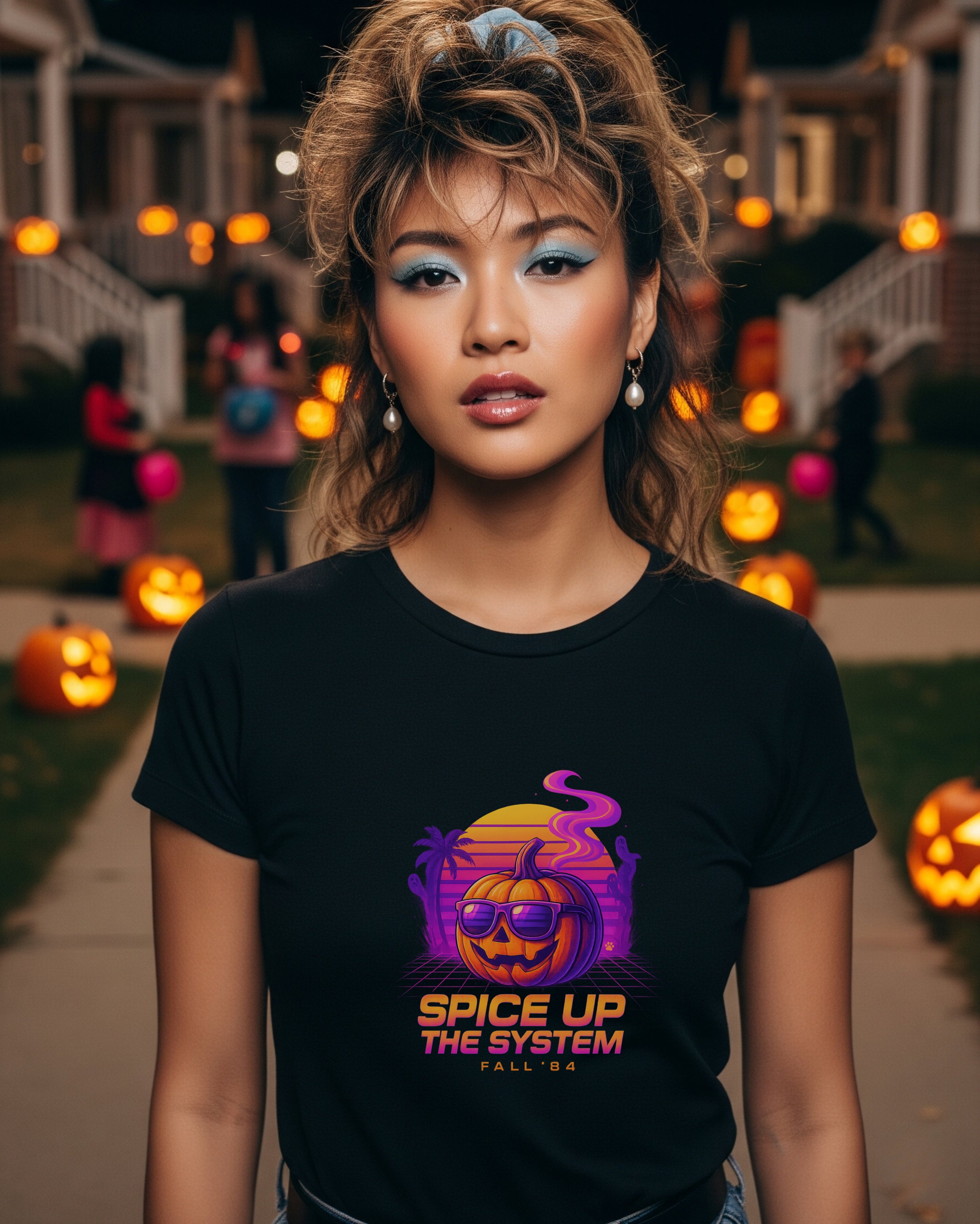 Retro Fall Tee, female model view