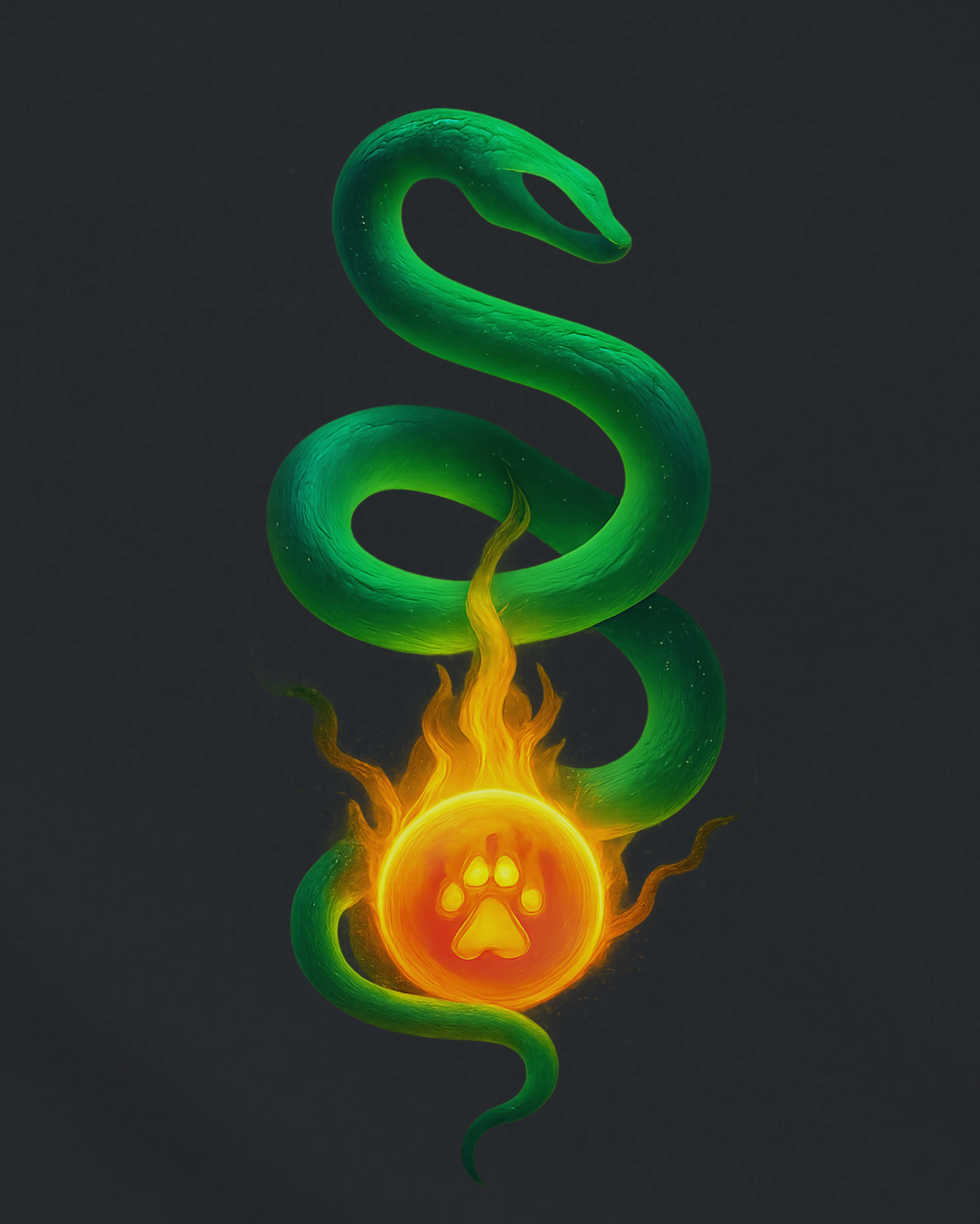 Serpent Light Hoodie, design close-up view