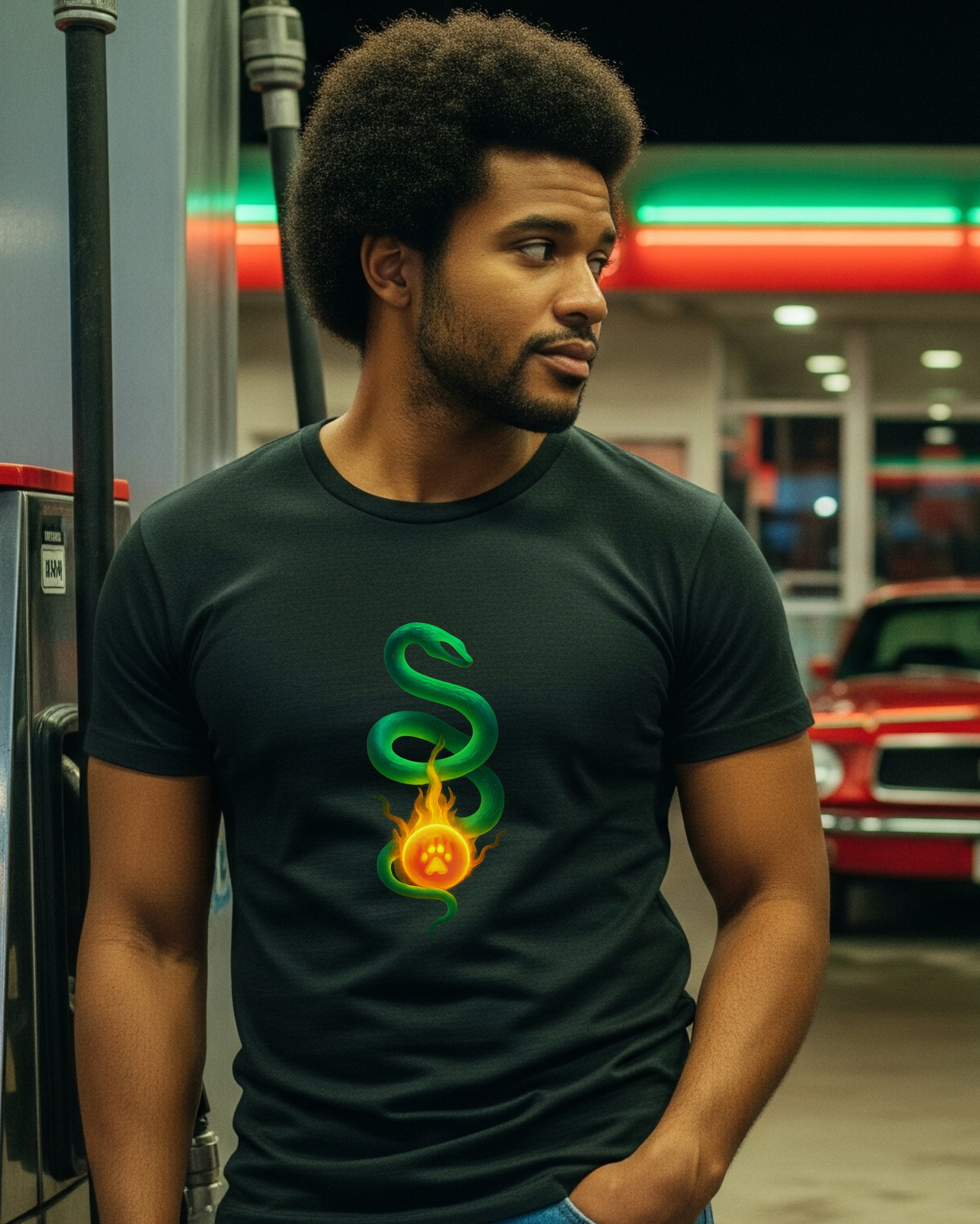 Serpent Light Tee, male model view