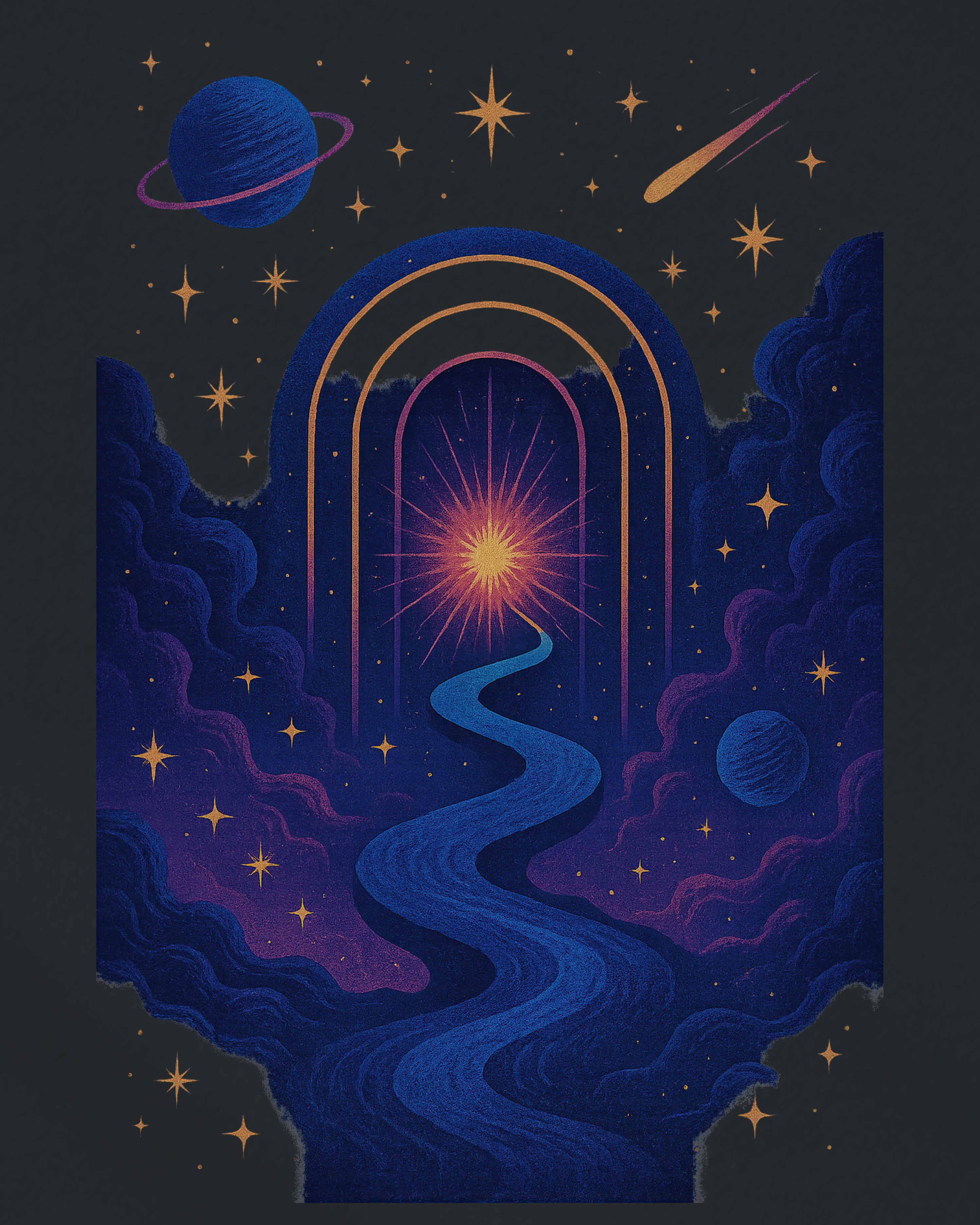 The Gate Hoodie, design close-up view