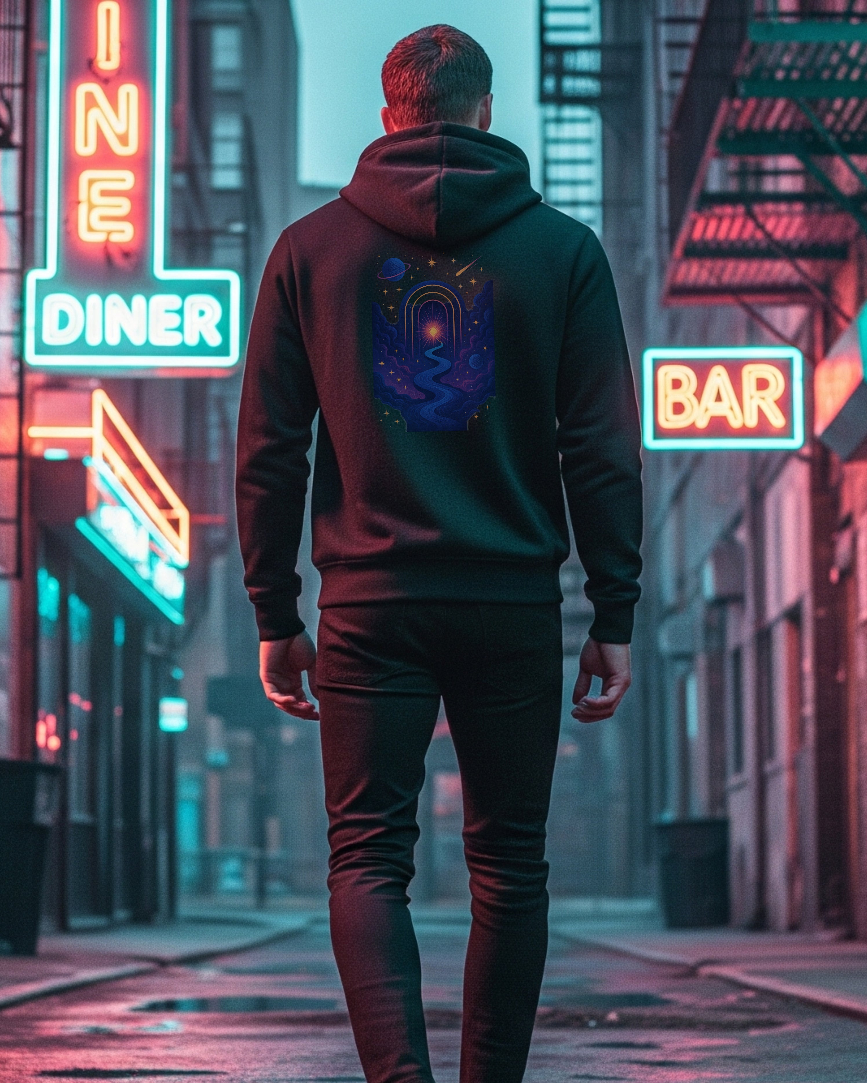 The Gate Hoodie, male model view