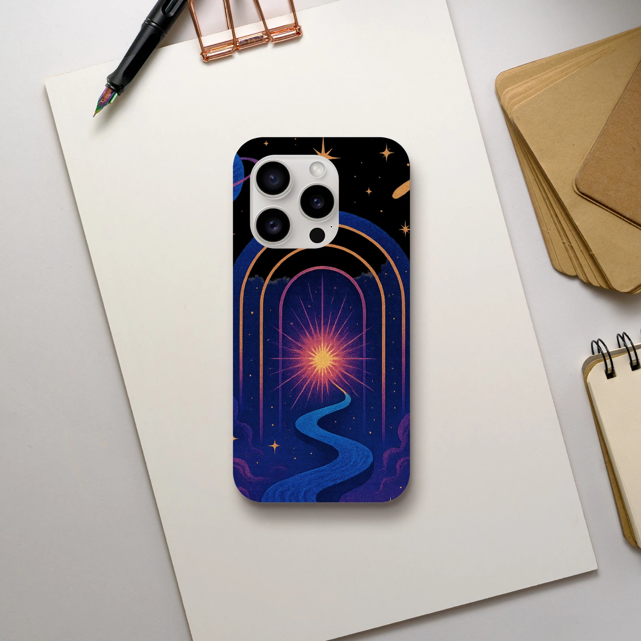 The Gate iPhone Hard Case, iPhone 15 Pro back view
