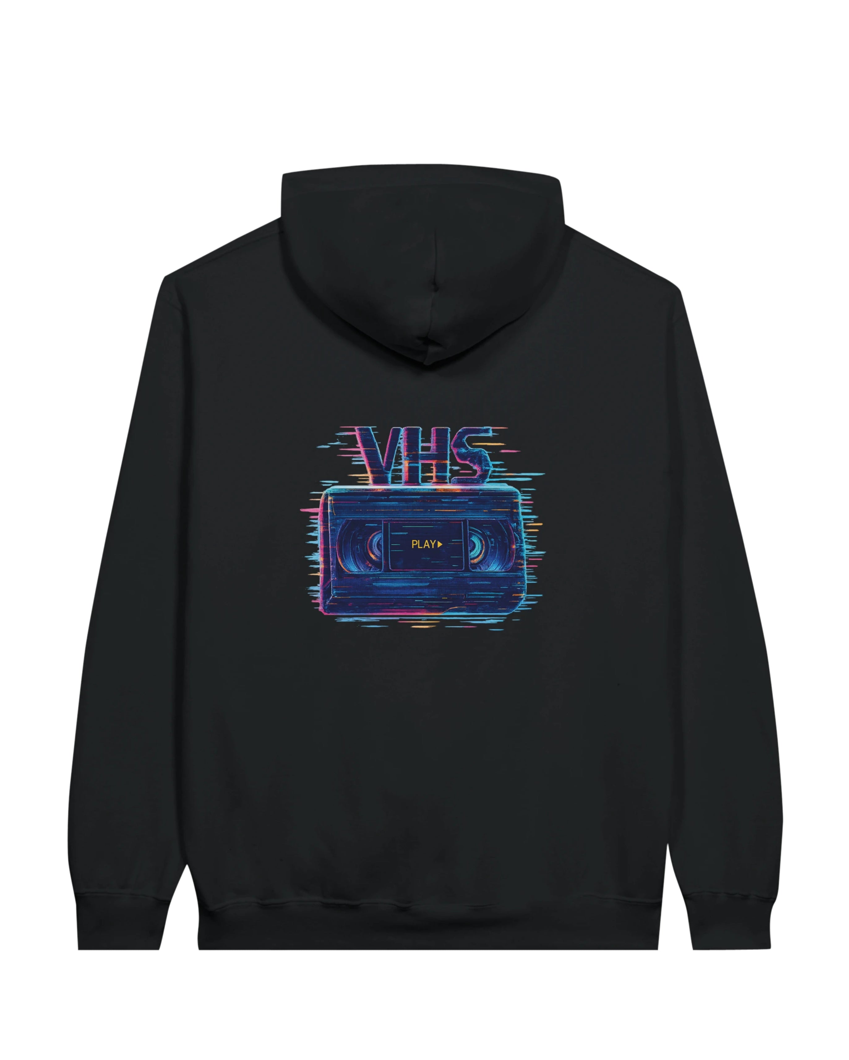 VHS Glitch Hoodie, back view