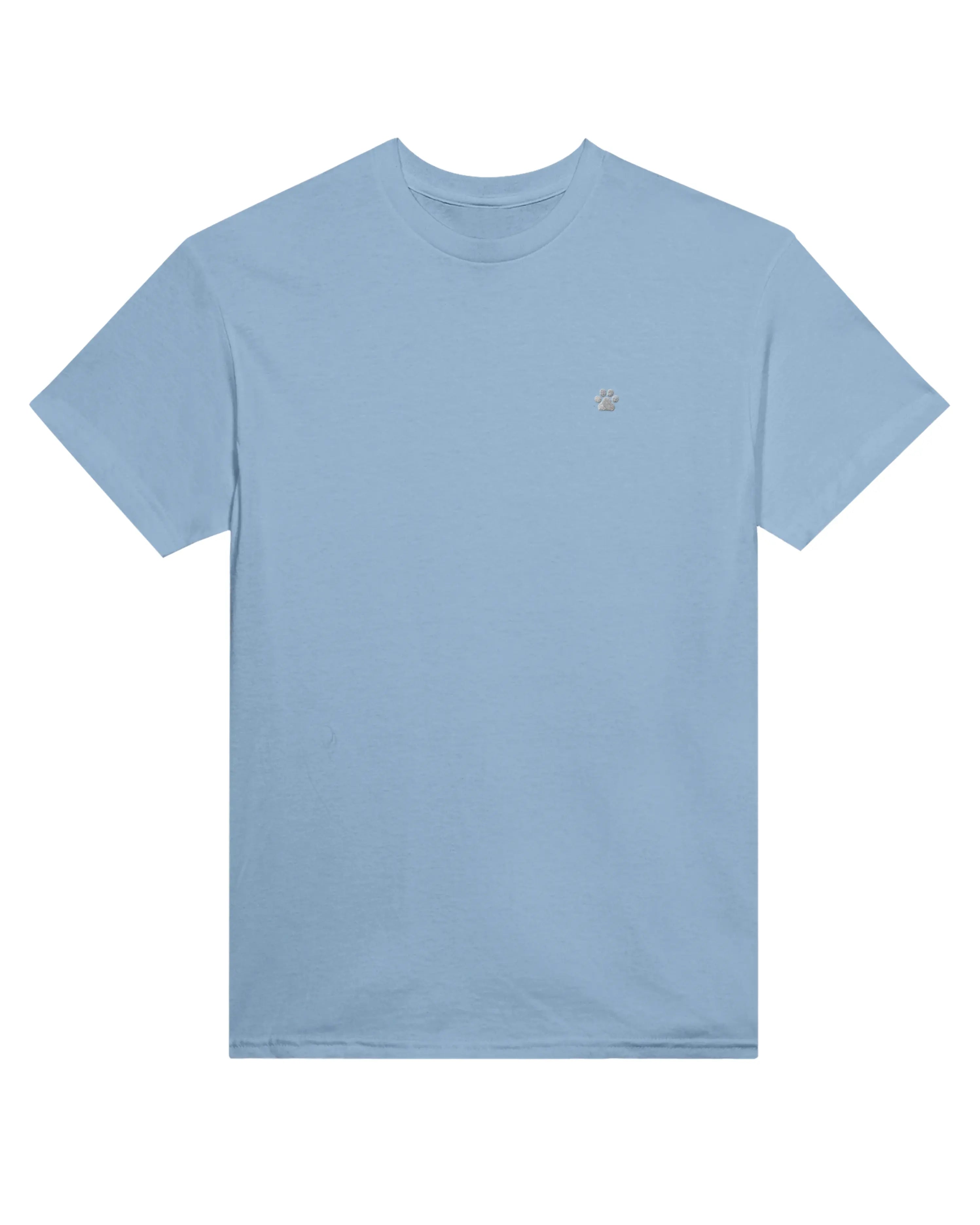 White PAW Tee, light blue front view