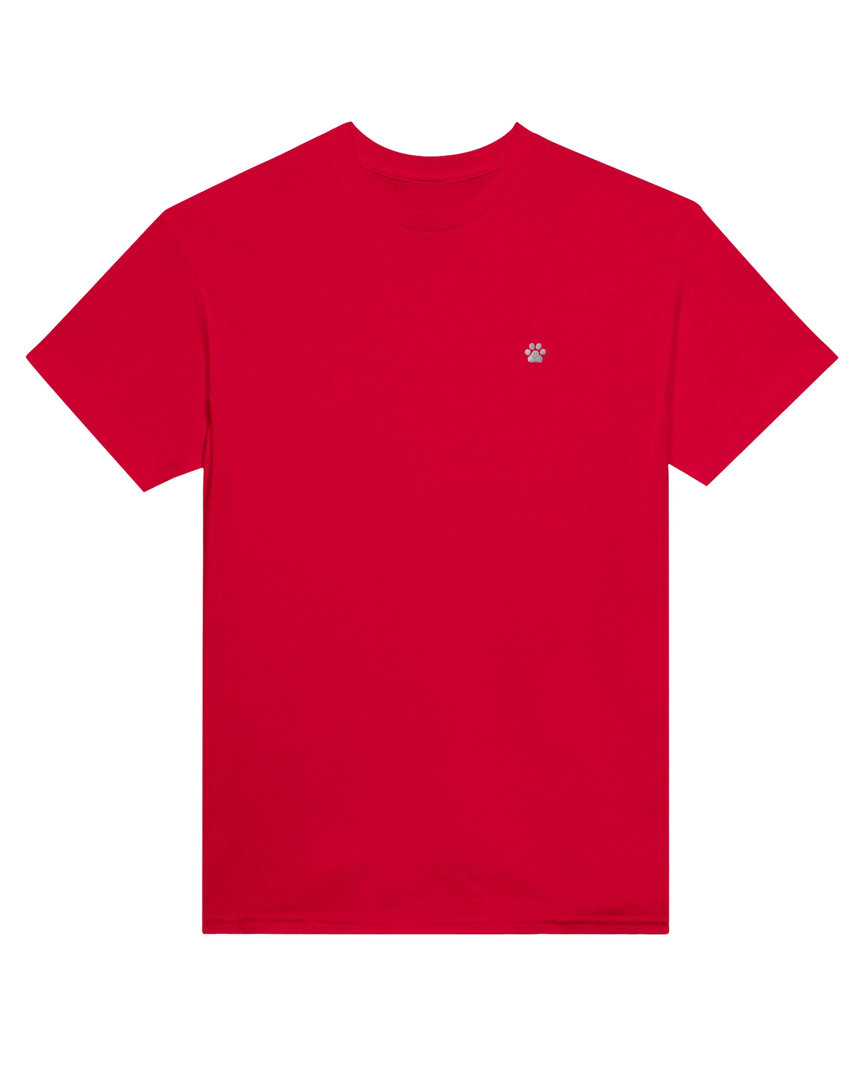 White PAW Tee, red front view
